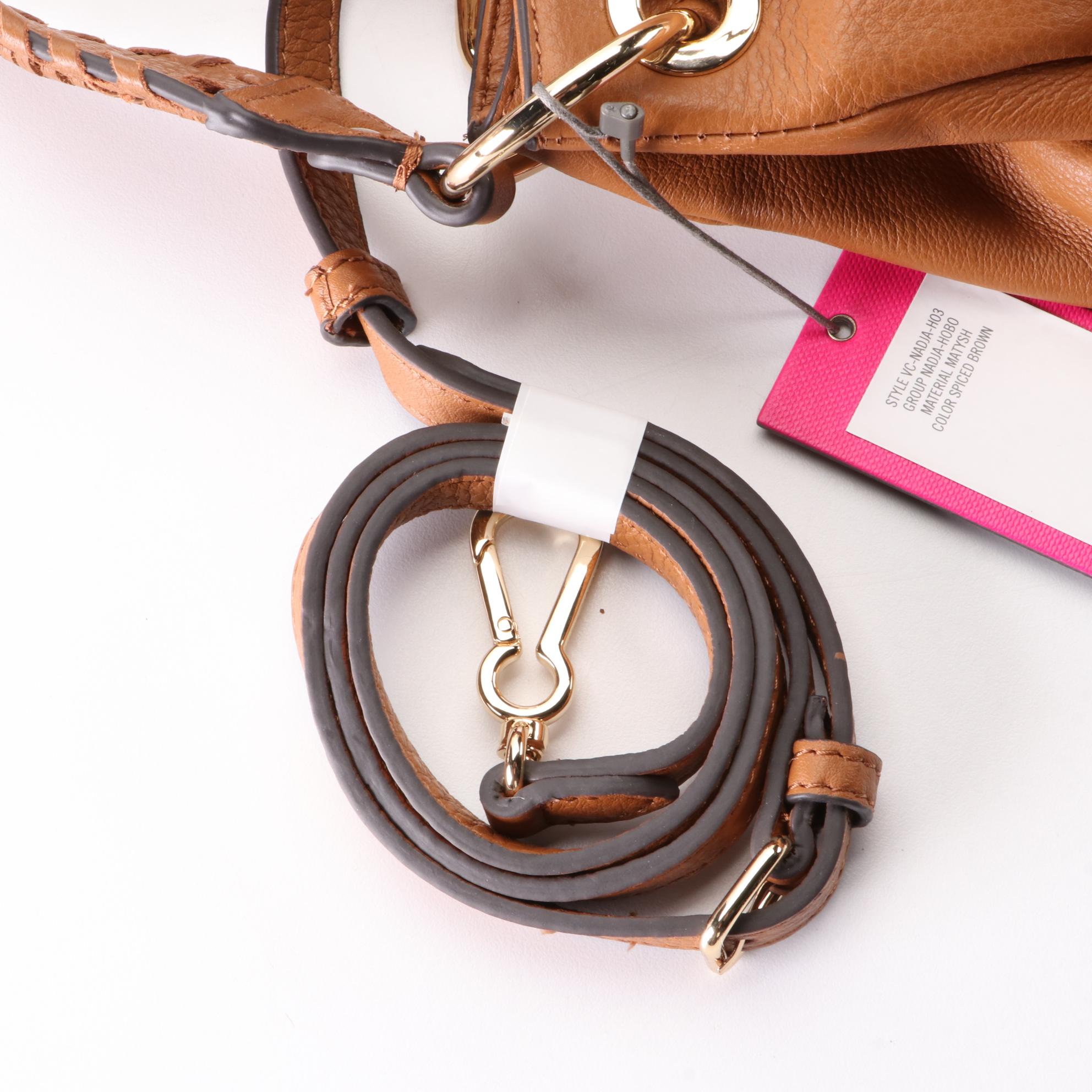 Vince Camuto Nadja Hobo Bag in Brown Leather, New with Tag