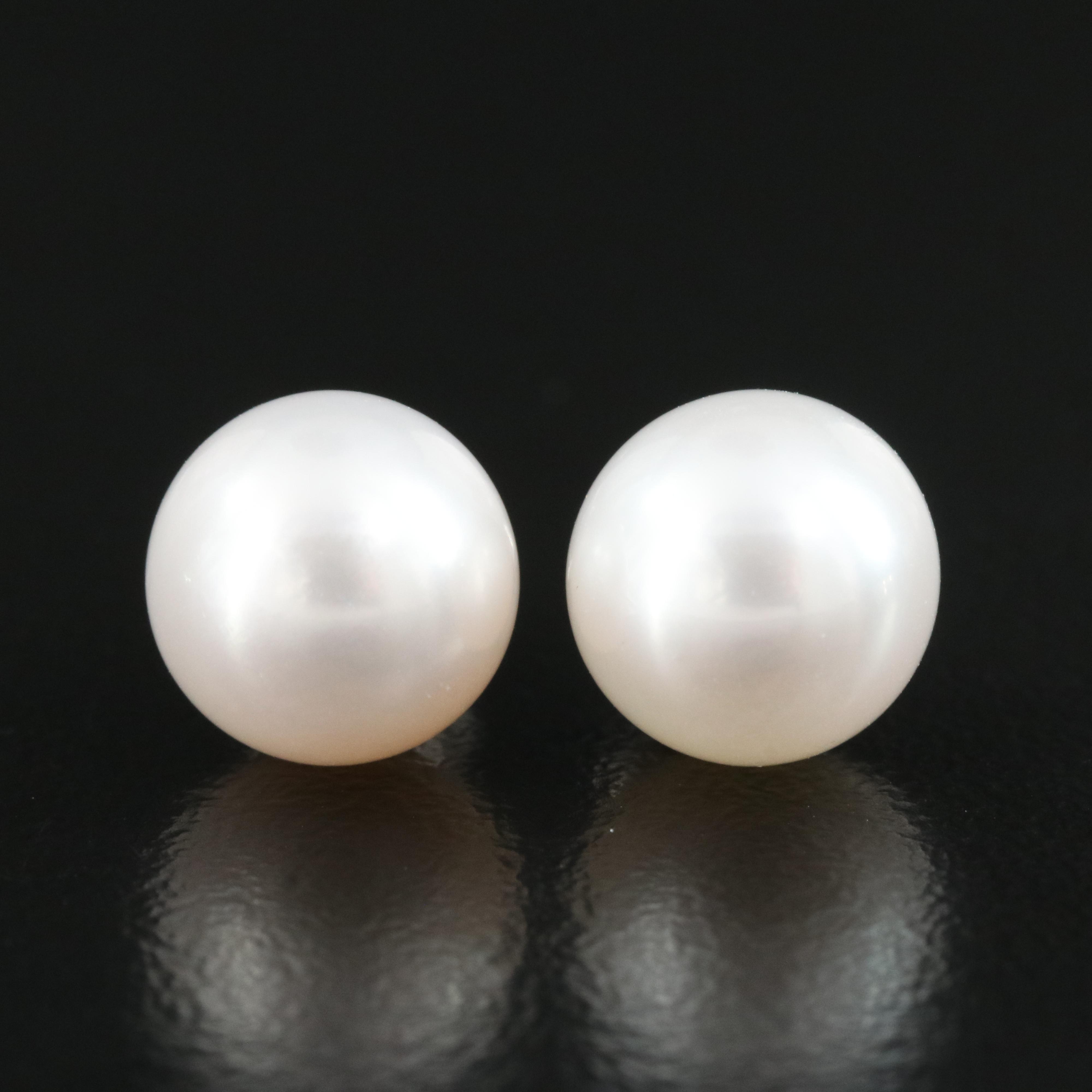 14K Pearl Stud Earrings