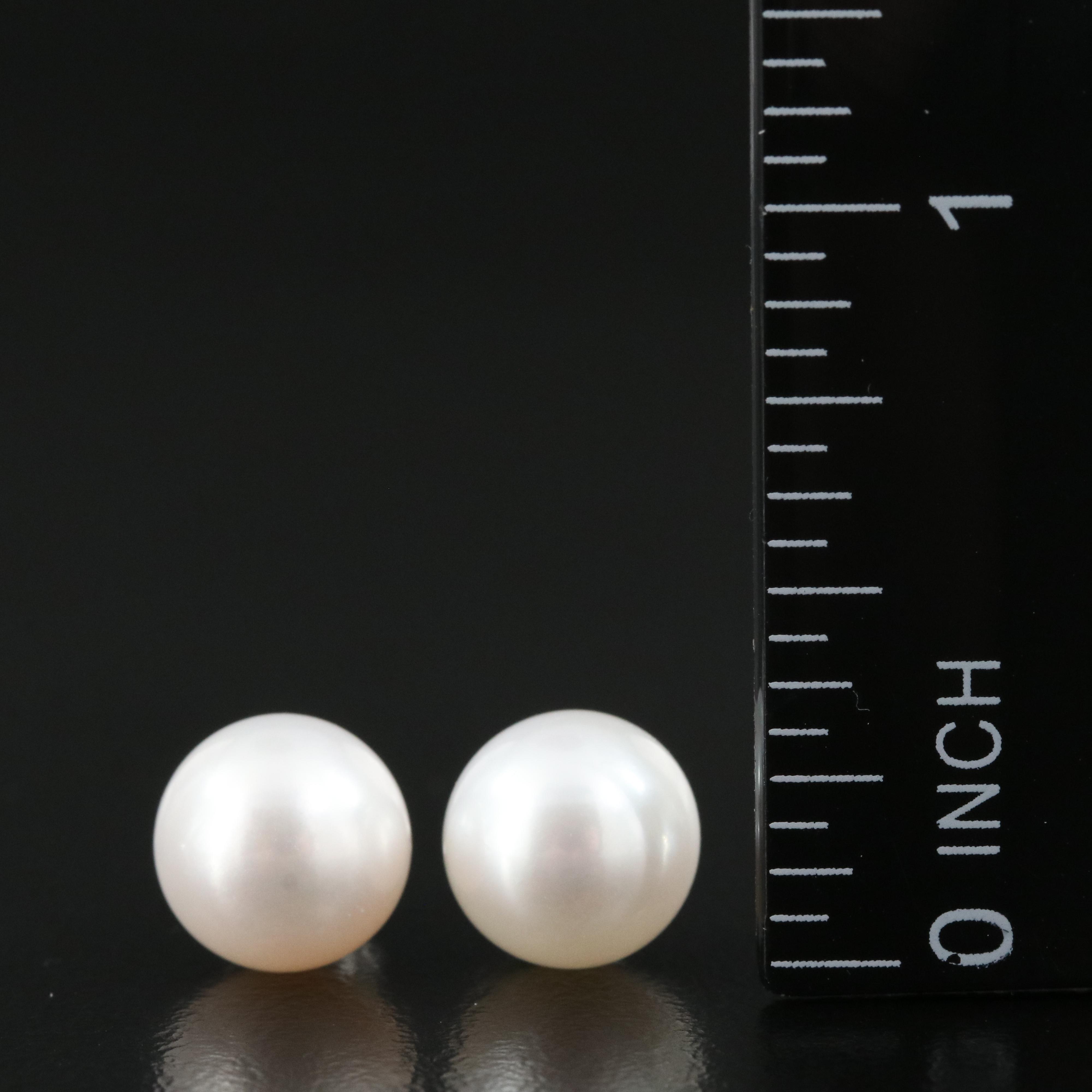 14K Pearl Stud Earrings