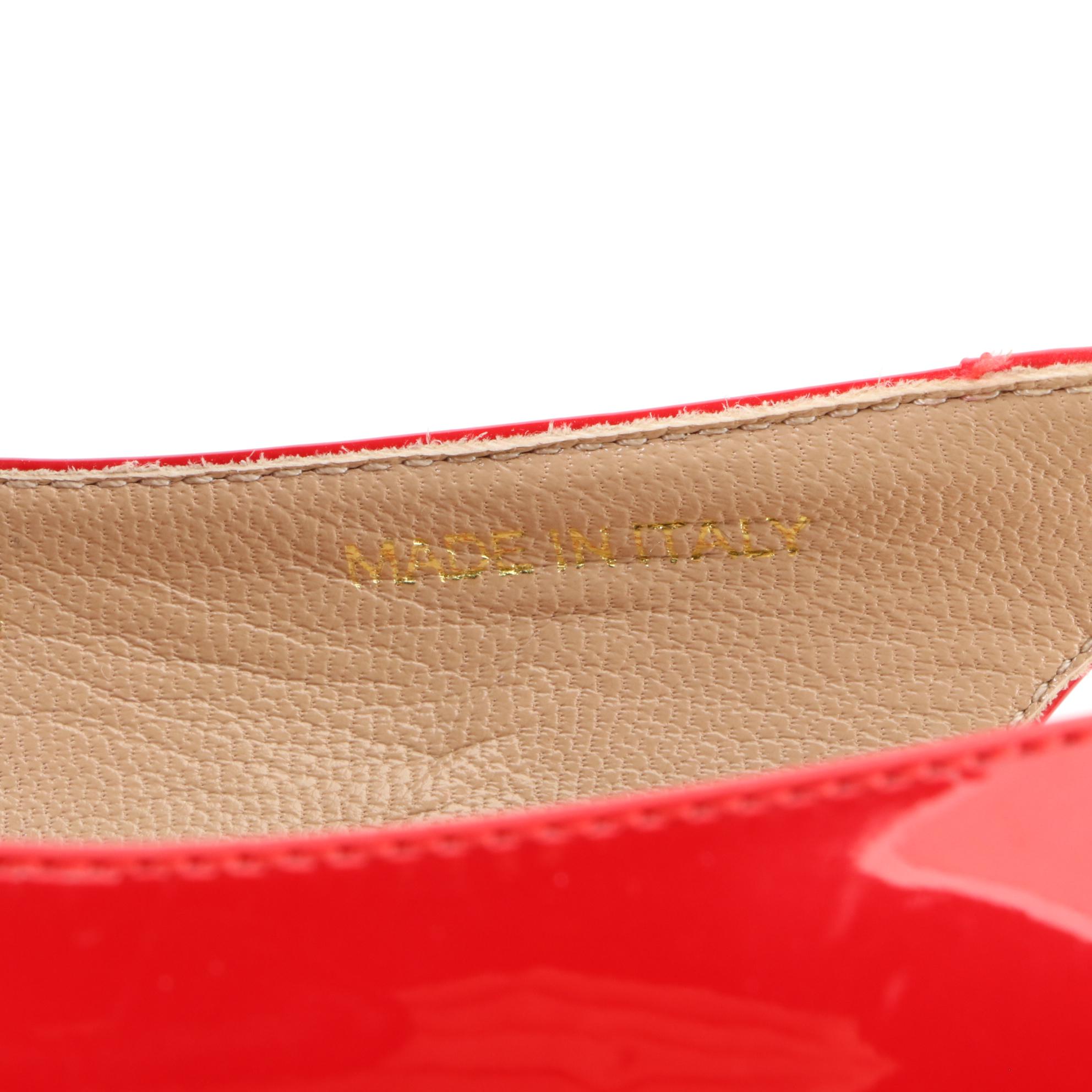 Valentino Garavani Bow Espadrille Wedge Platform Sandals in Patent Leather