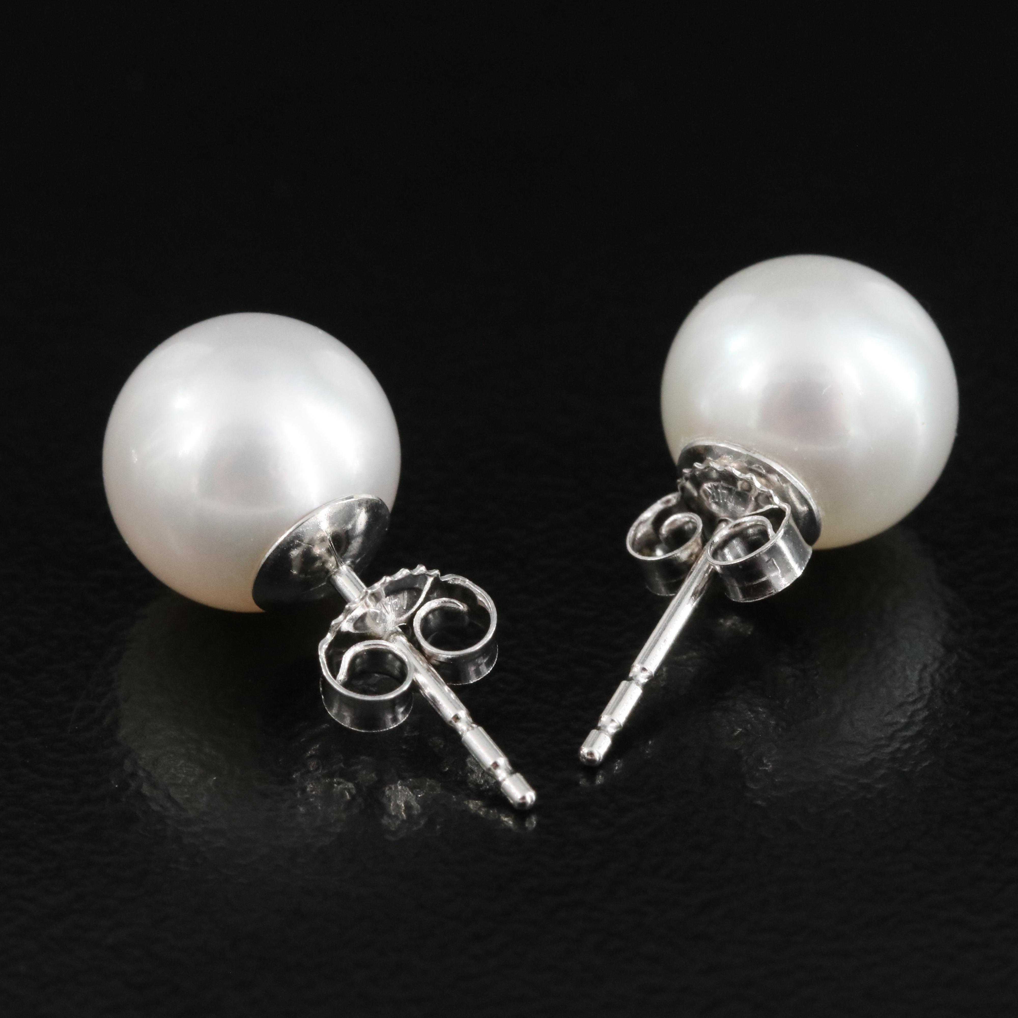 14K Pearl Stud Earrings