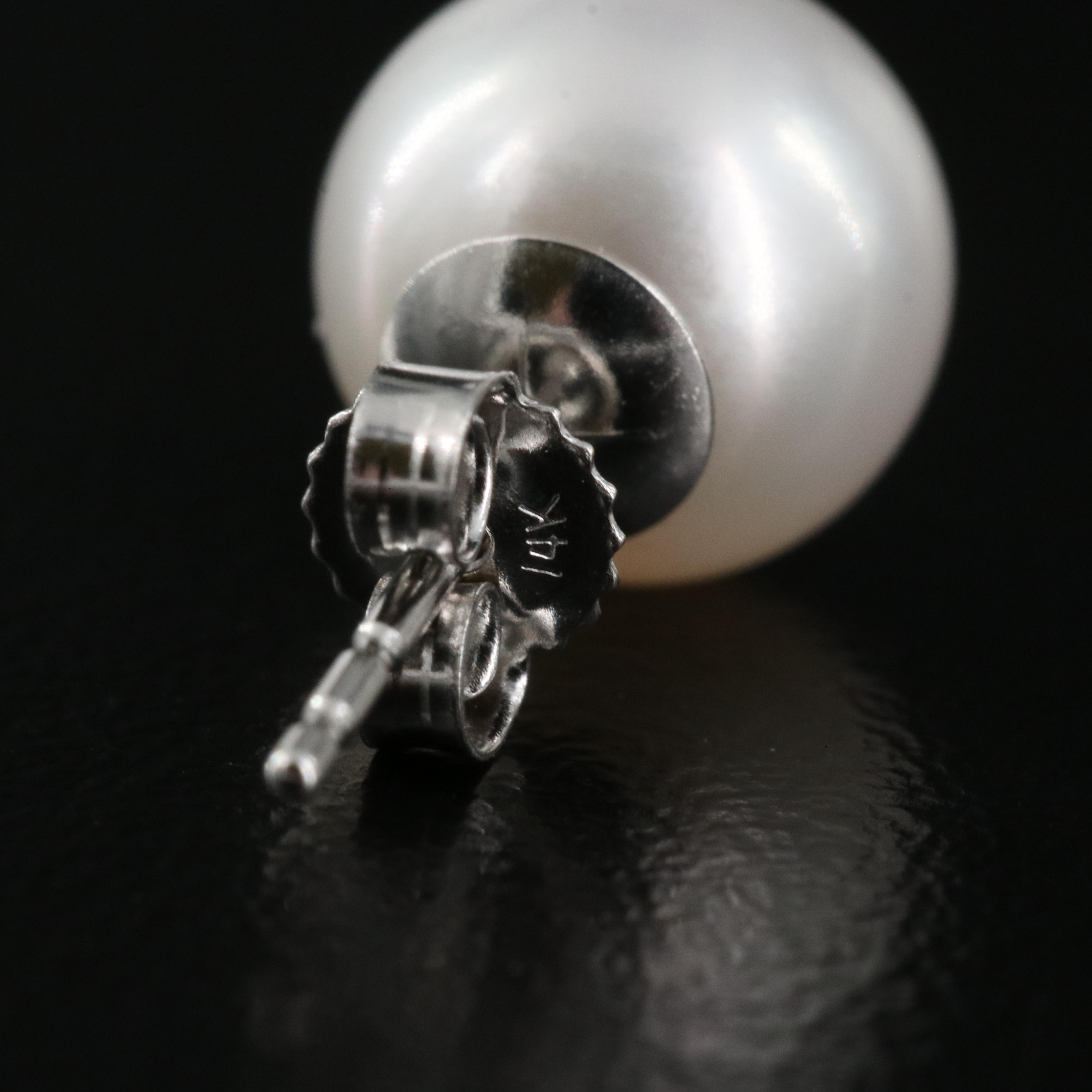 14K Pearl Stud Earrings