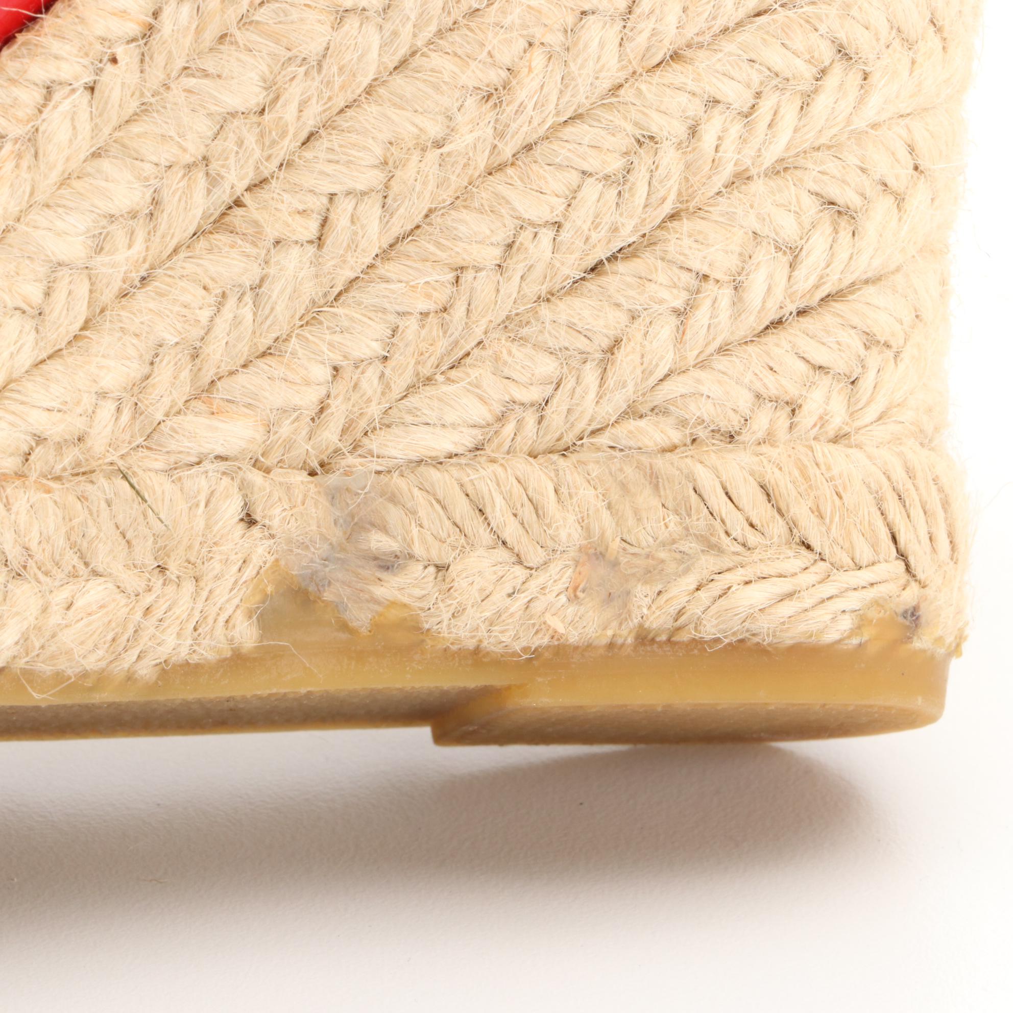 Valentino Garavani Bow Espadrille Wedge Platform Sandals in Patent Leather