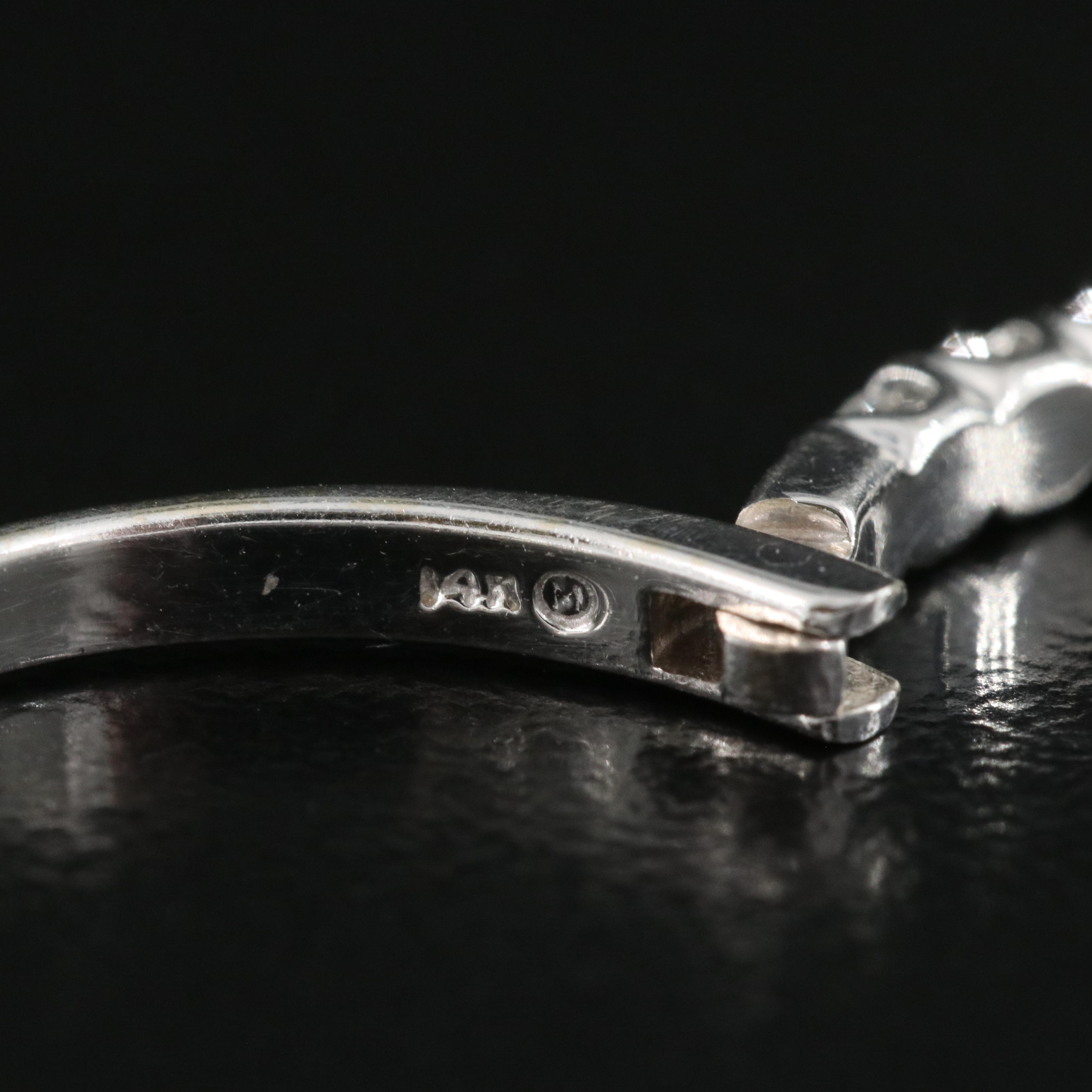 14K 0.50 CTW Diamond Hoop Earrings