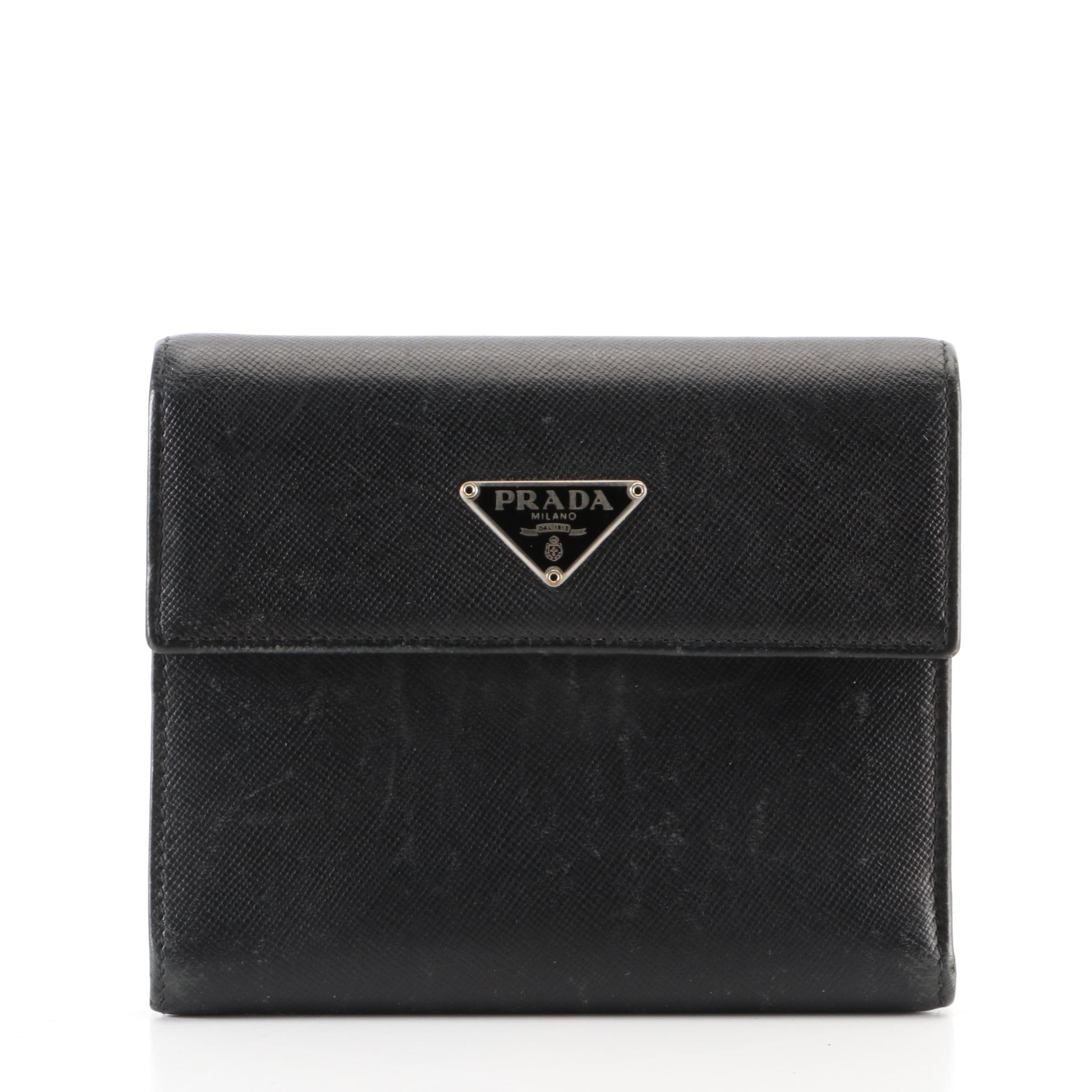 Prada Saffiano Leather Compact Wallet