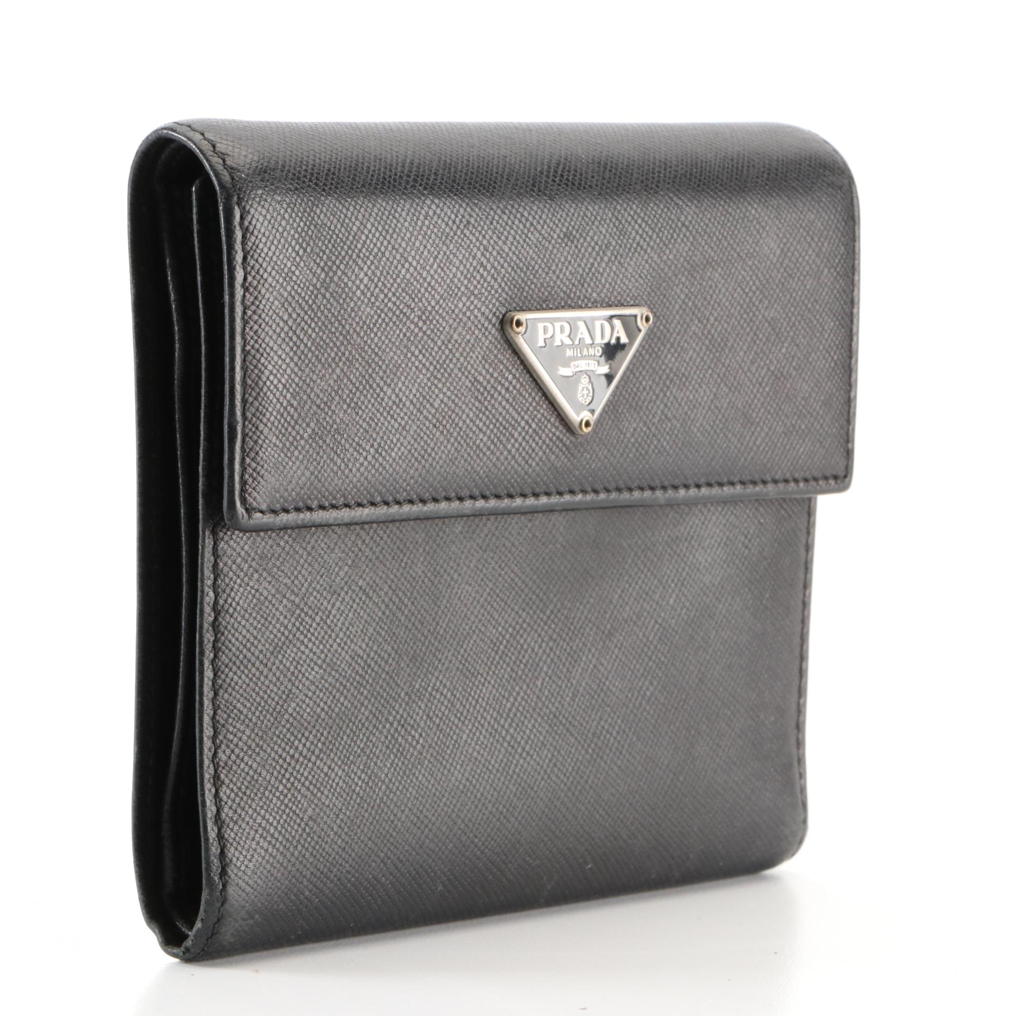 Prada Saffiano Leather Compact Wallet