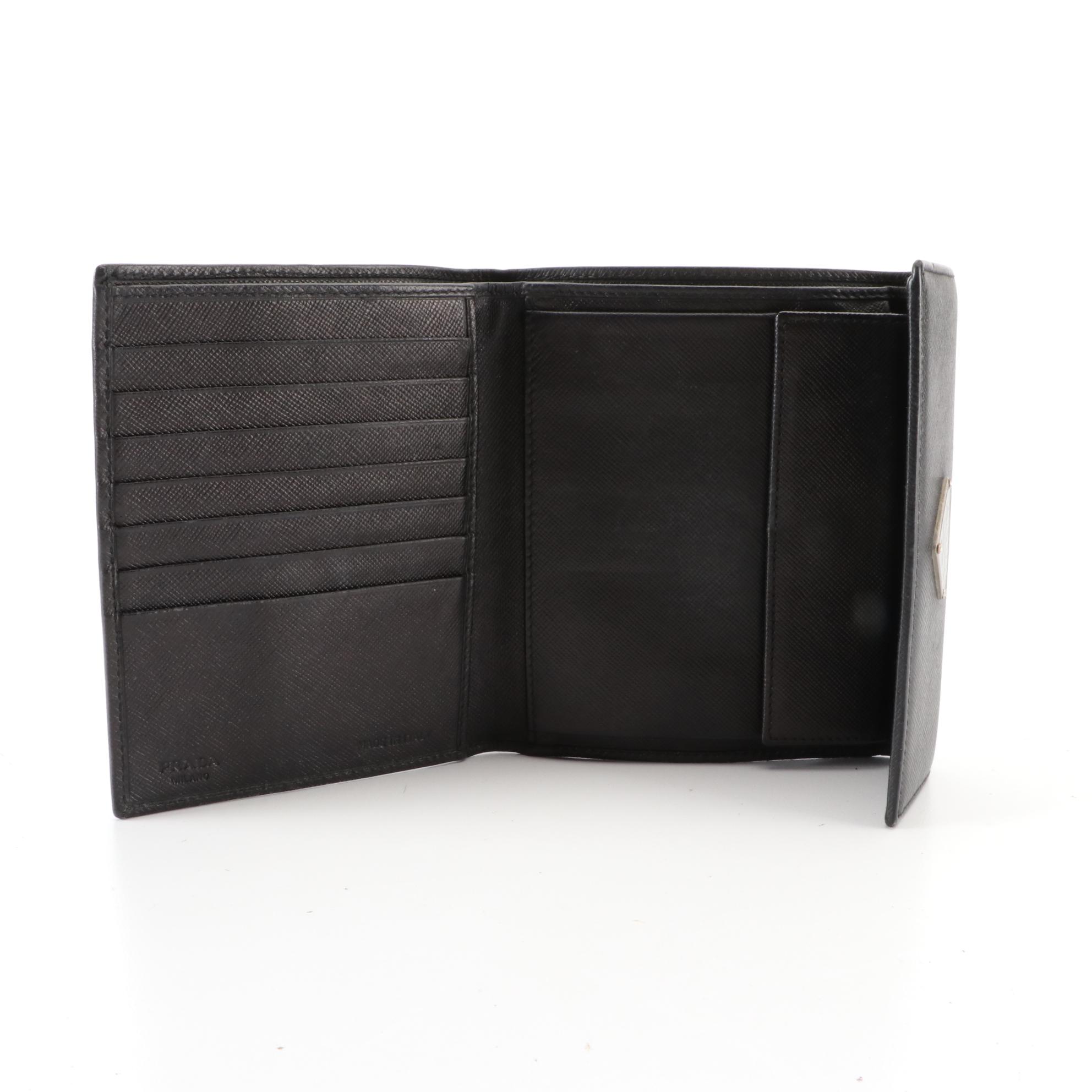 Prada Saffiano Leather Compact Wallet