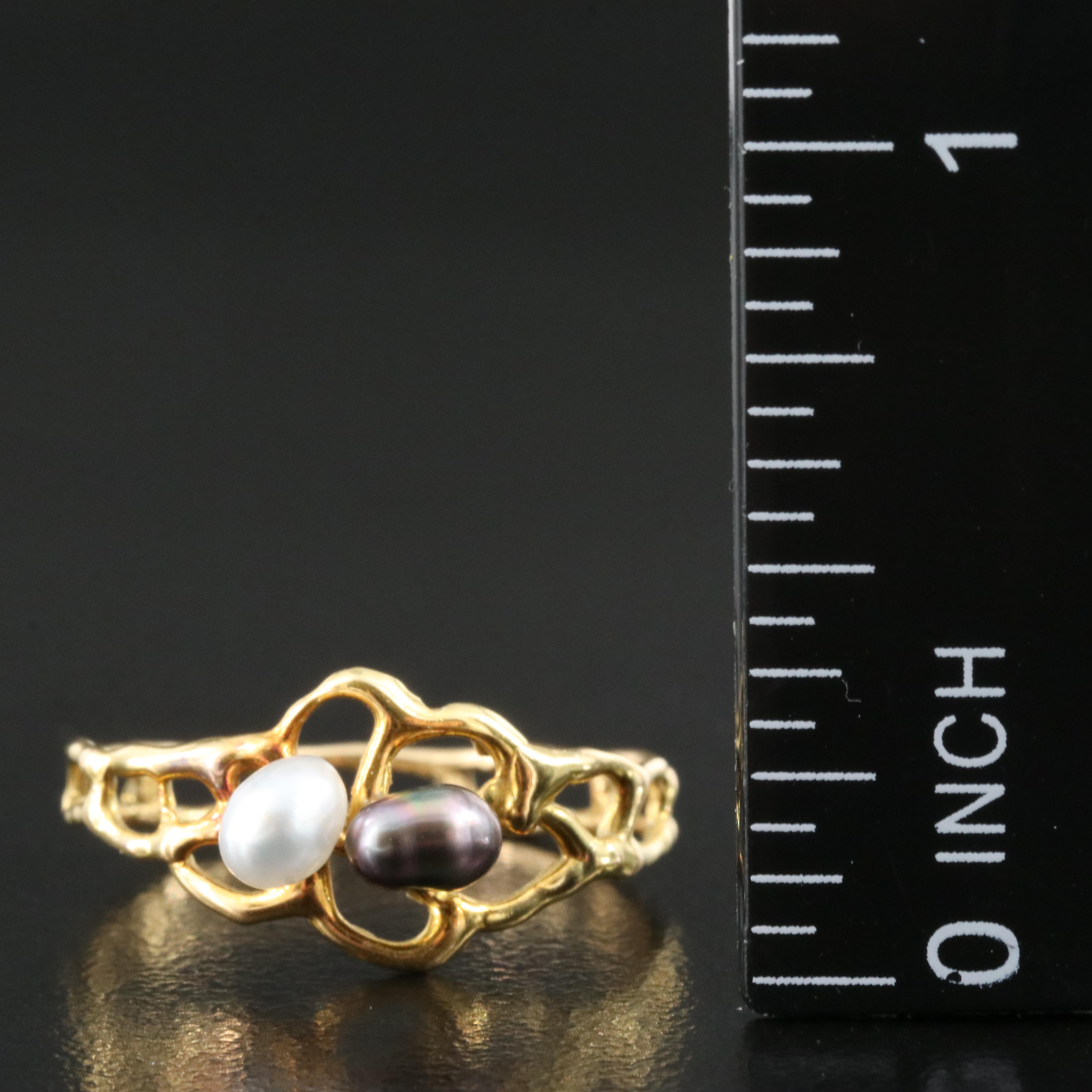 18K Pearl Openwork Ring
