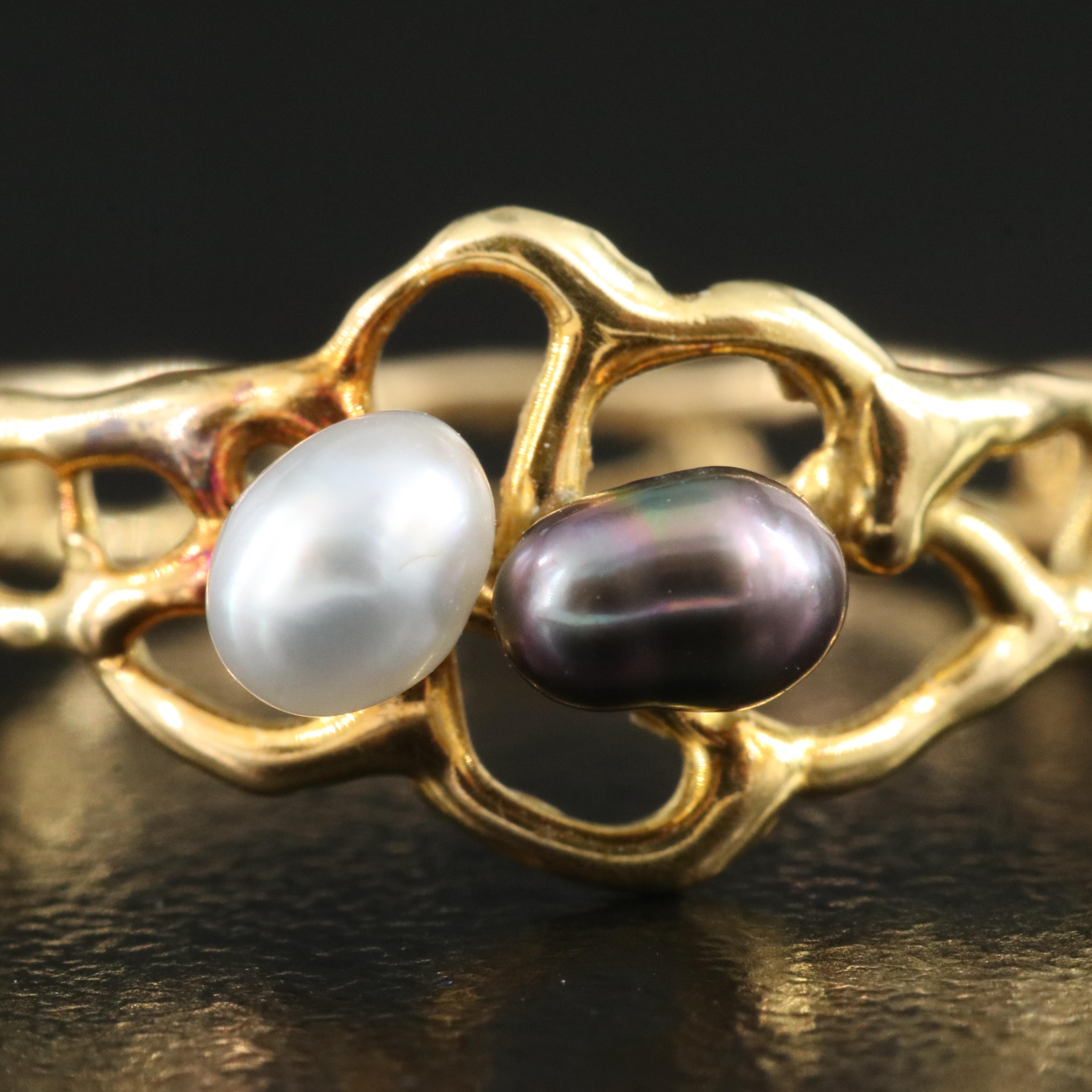 18K Pearl Openwork Ring