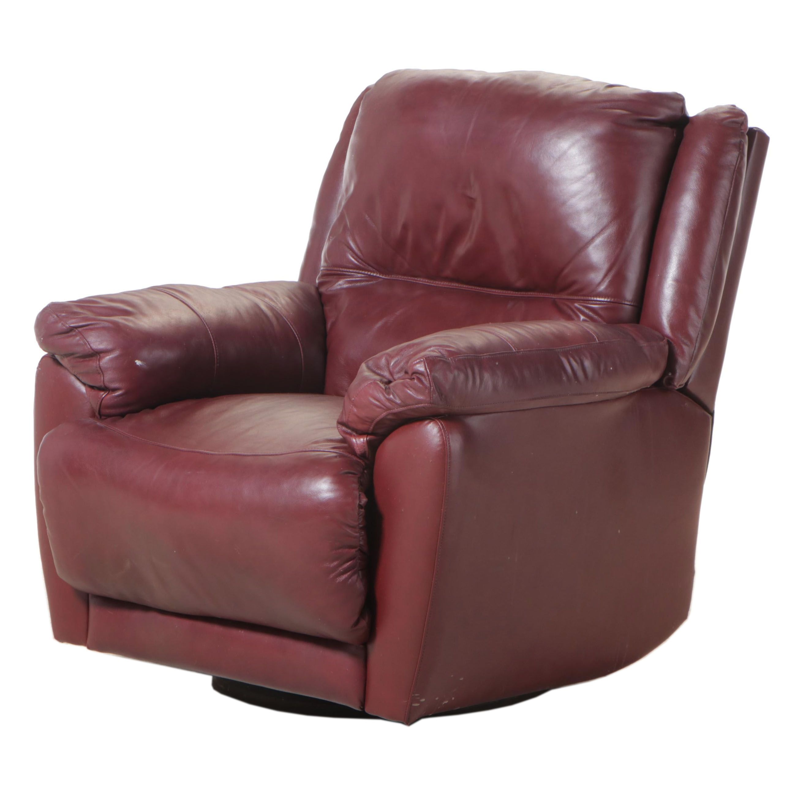 Lane Leather-Touch Reclining Swivel-Rocker