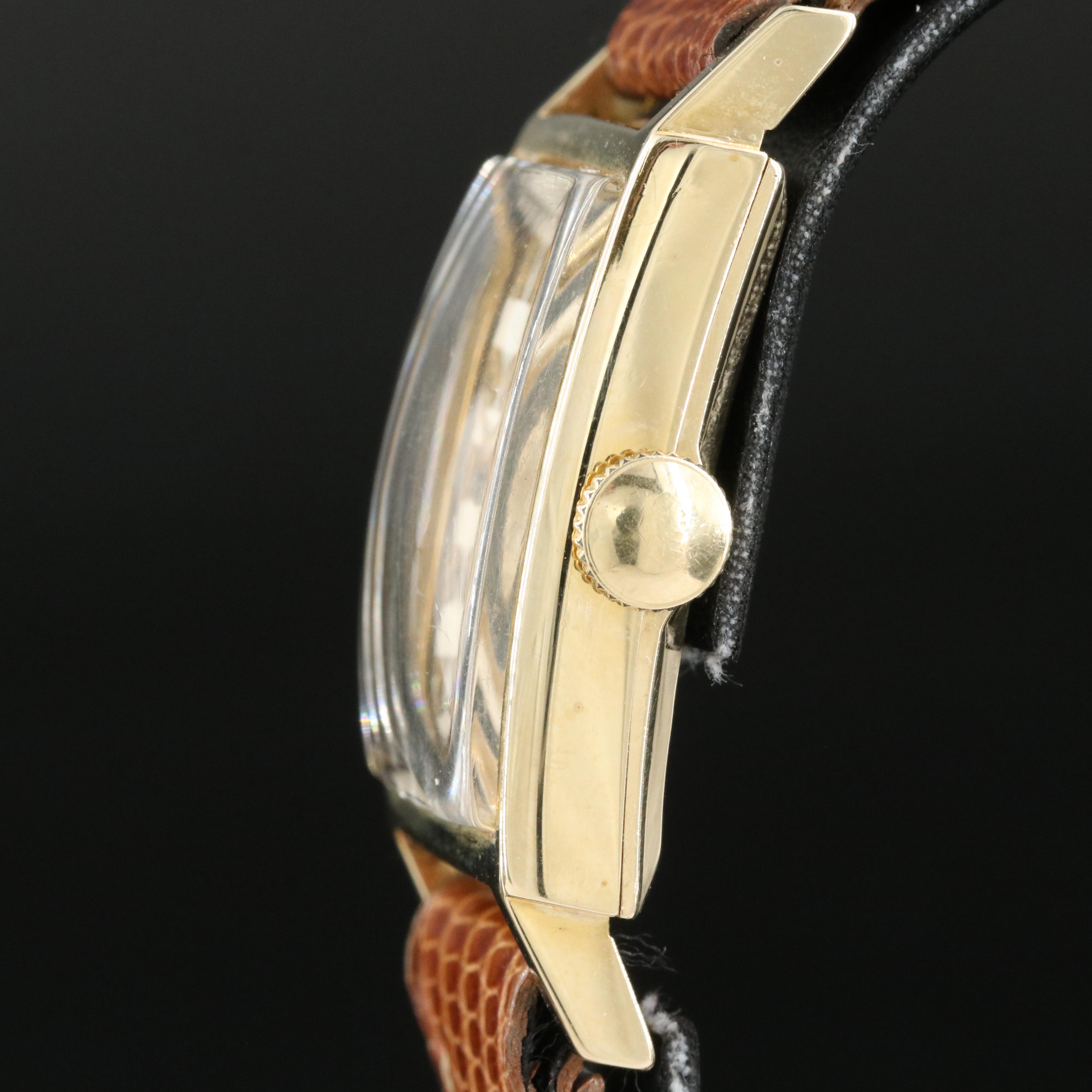 Vintage 14K Hamilton "Brock" Stem Wind Watch