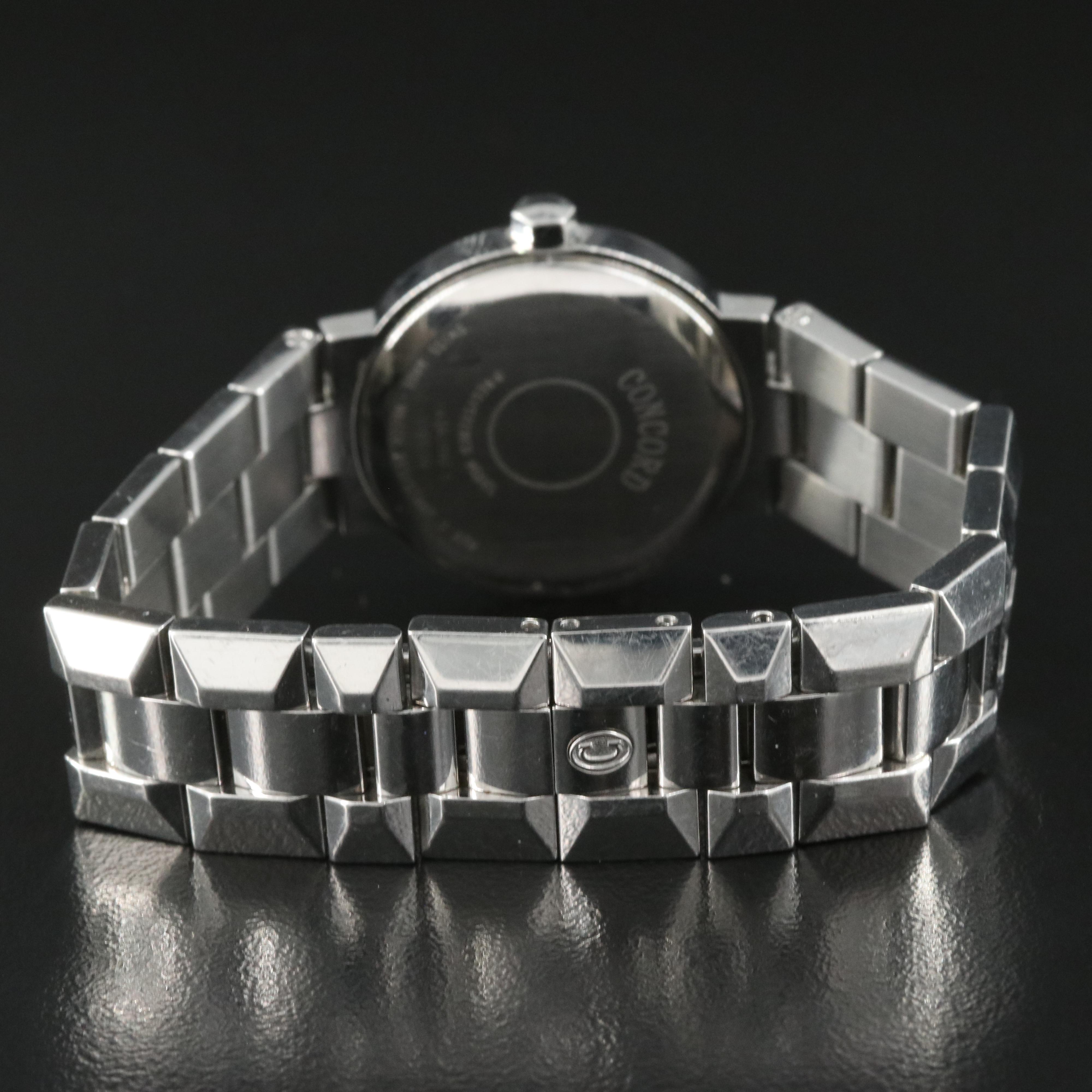 Concord La Scala Stainless Steel Mother-of-Pearl and 1.06 CTW Diamond Watch