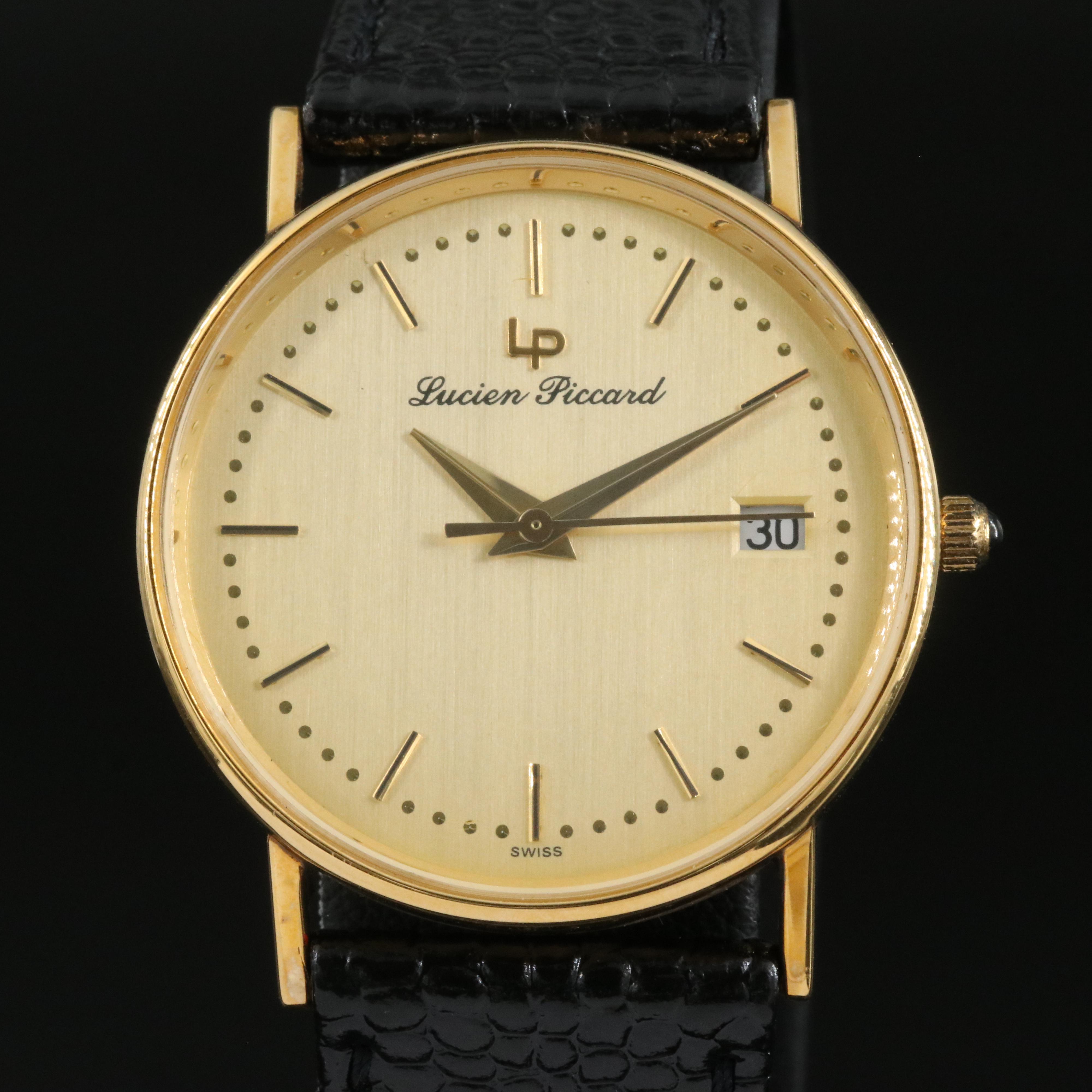 14K Lucien Piccard Swiss Quartz Watch