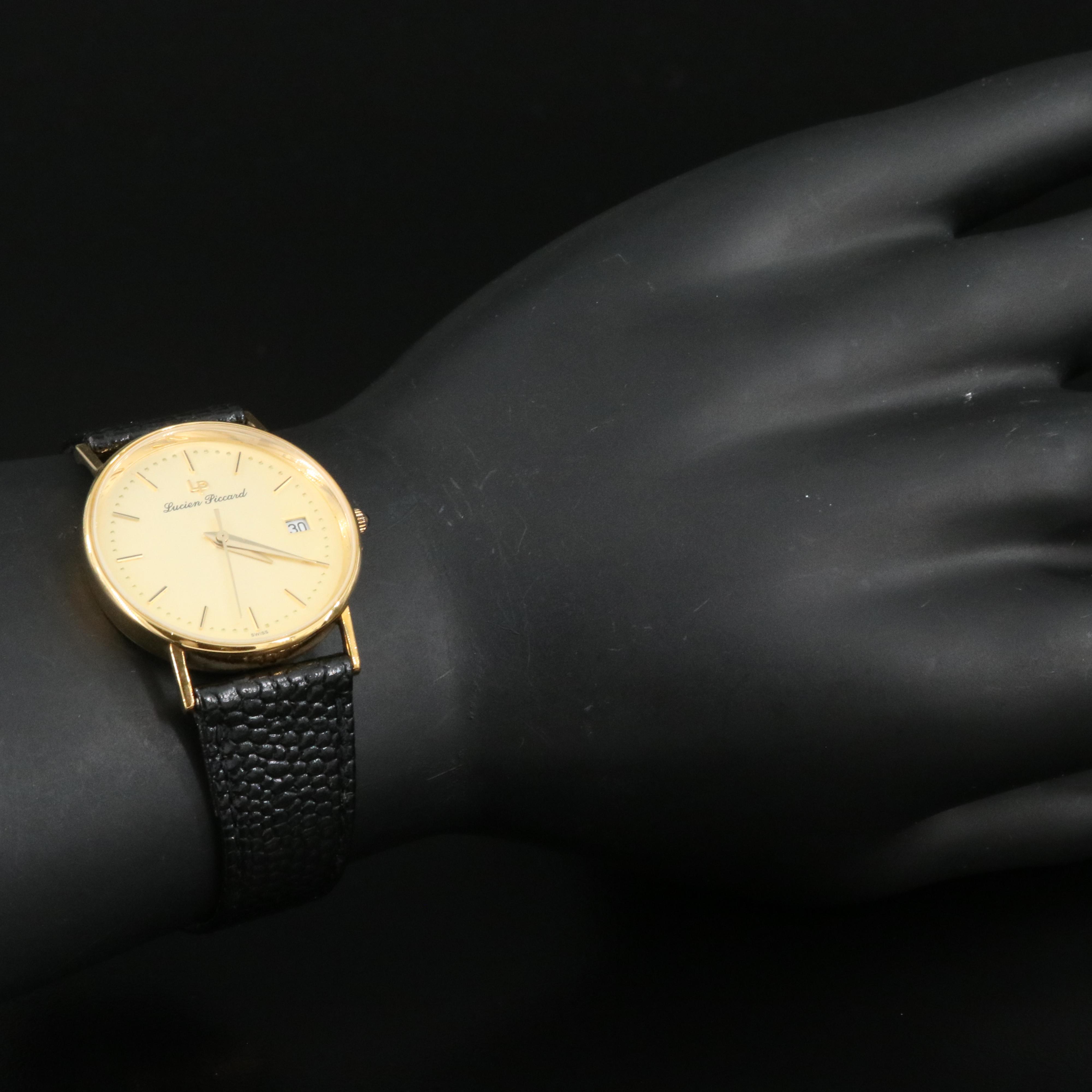 14K Lucien Piccard Swiss Quartz Watch