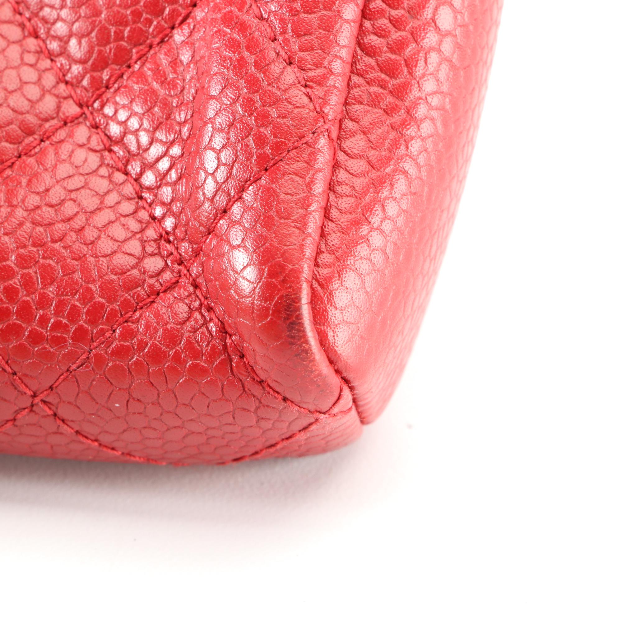 Chanel Zip Card Card/Wallet in Red Quilted Caviar Leather