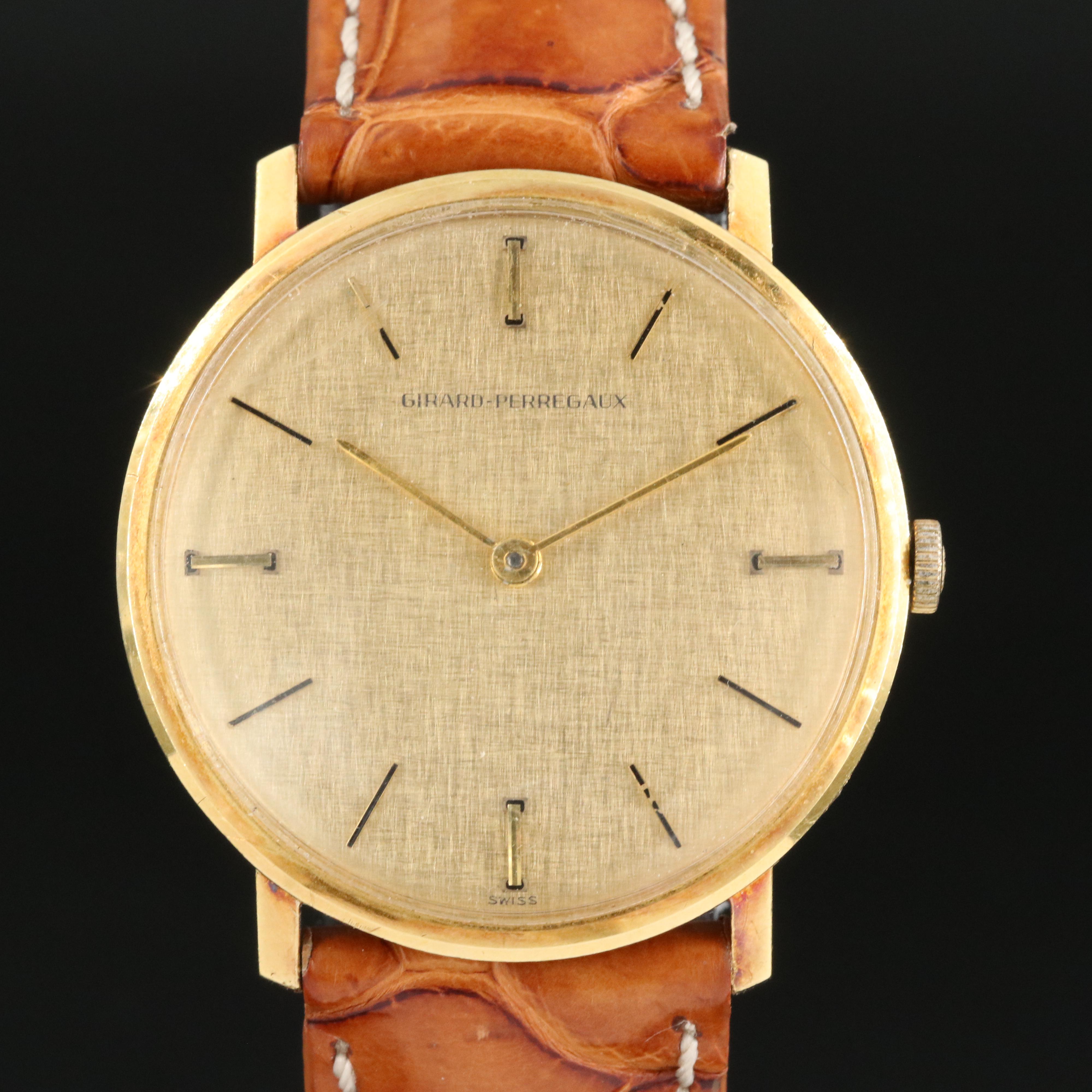 Vintage 18K Girard-Perragaux Stem Wind Watch