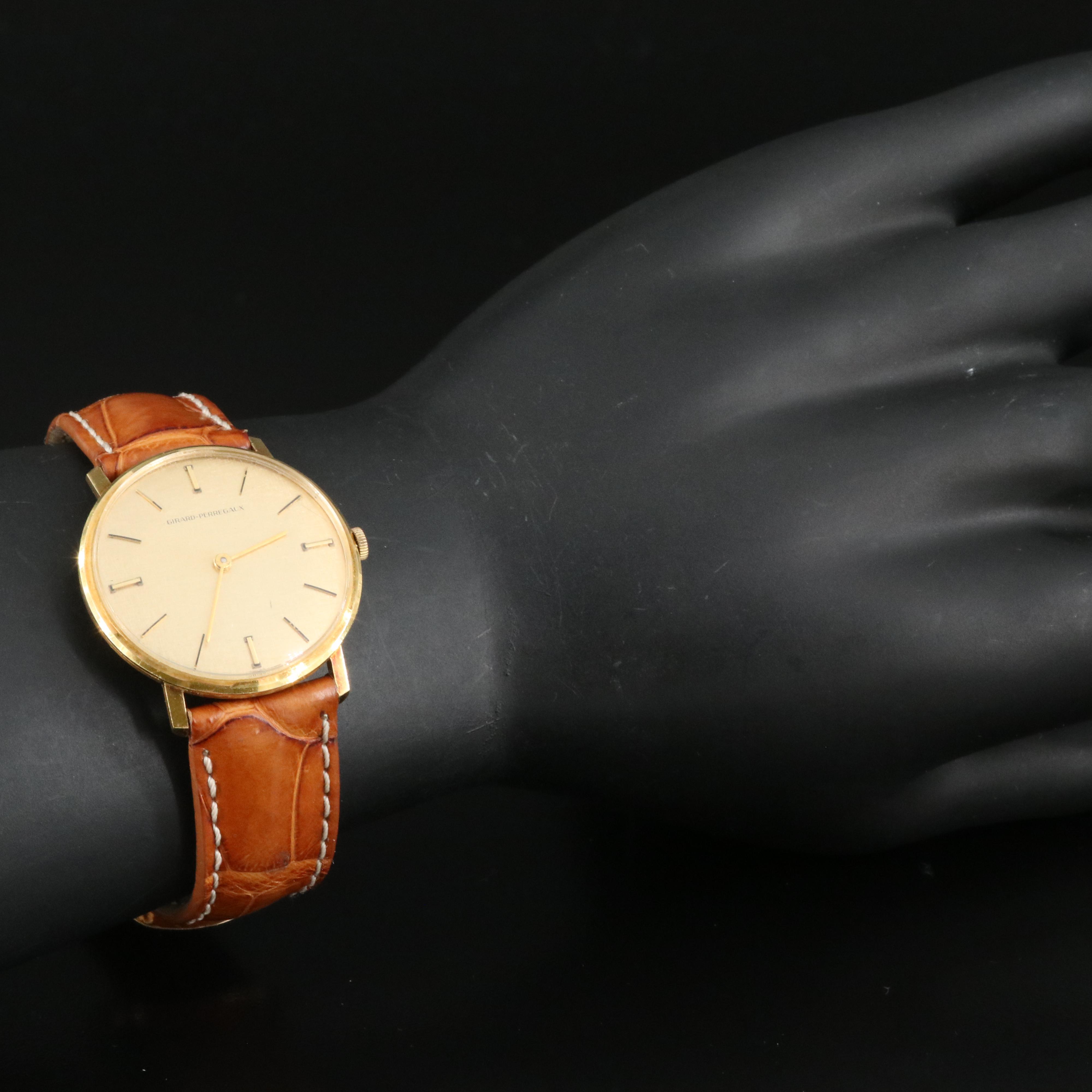 Vintage 18K Girard-Perragaux Stem Wind Watch