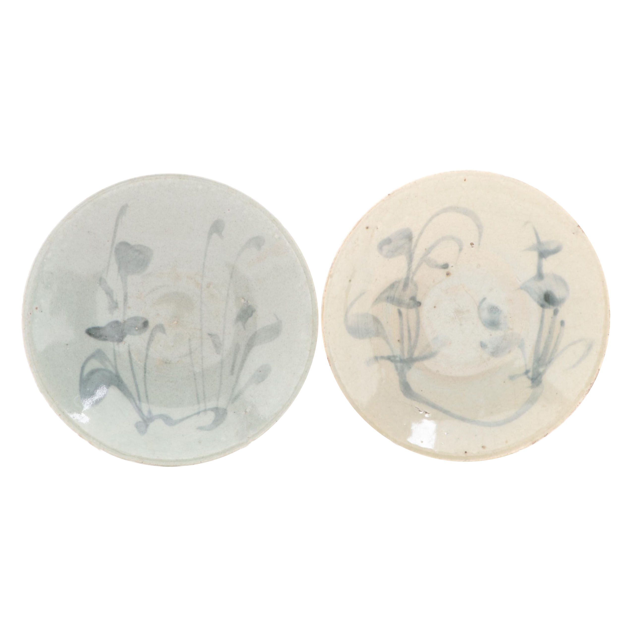 Philippines Blue and White Glazed Earthenware Bowls