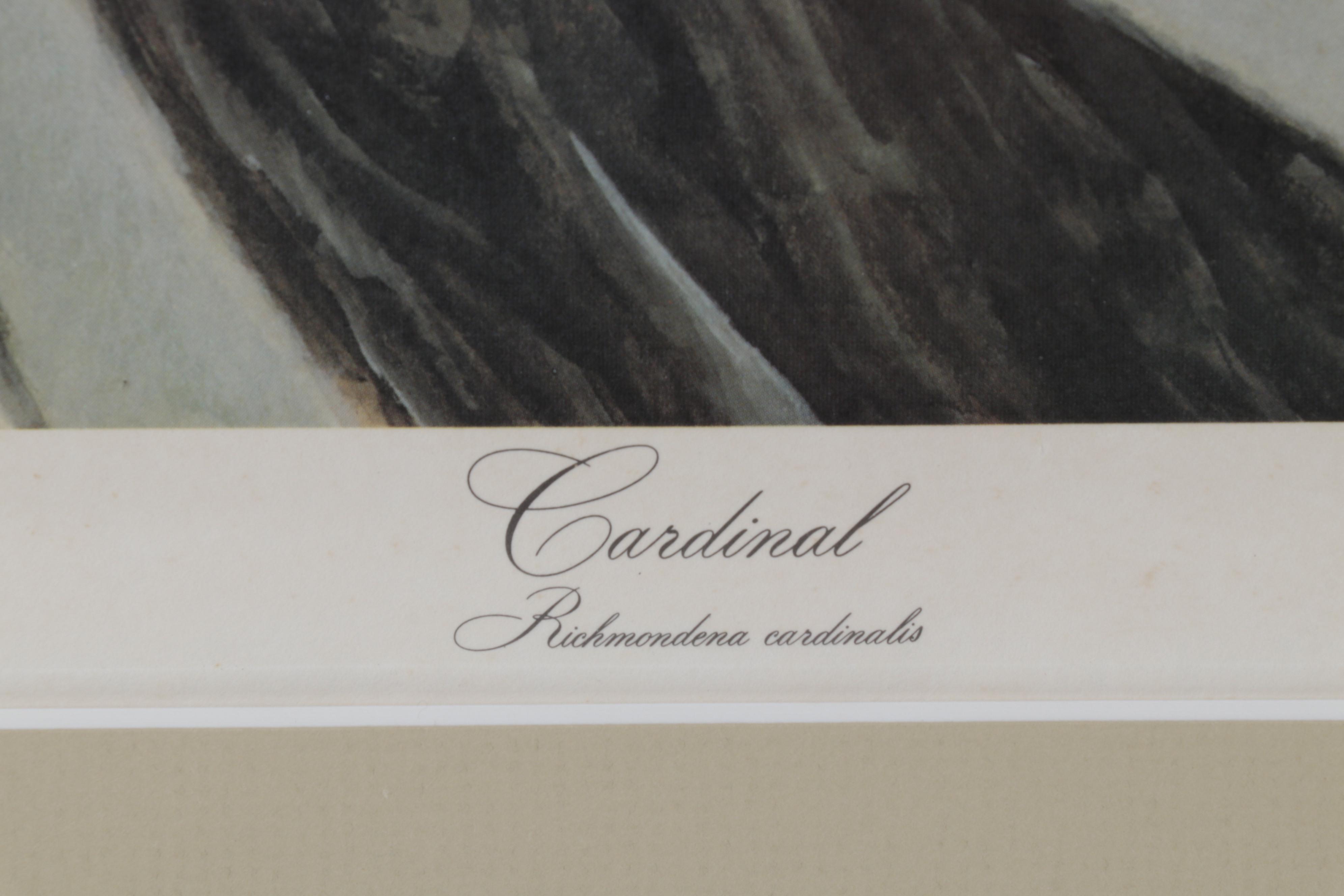 John Ruthven Offset Lithograph "Cardinal," Circa 1978