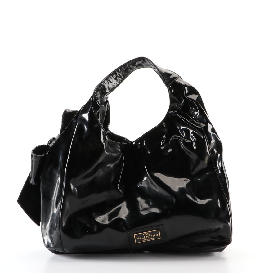 Valentino Garavani Nuage Bow Large Shoulder Bag in Patent Leather