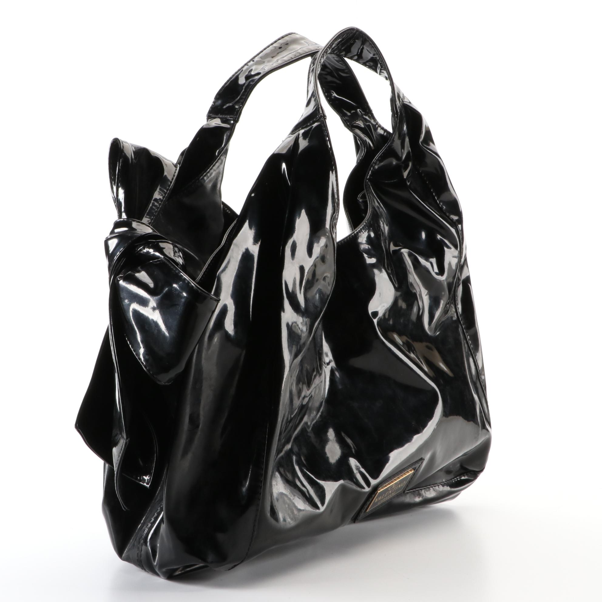Valentino Garavani Nuage Bow Large Shoulder Bag in Patent Leather