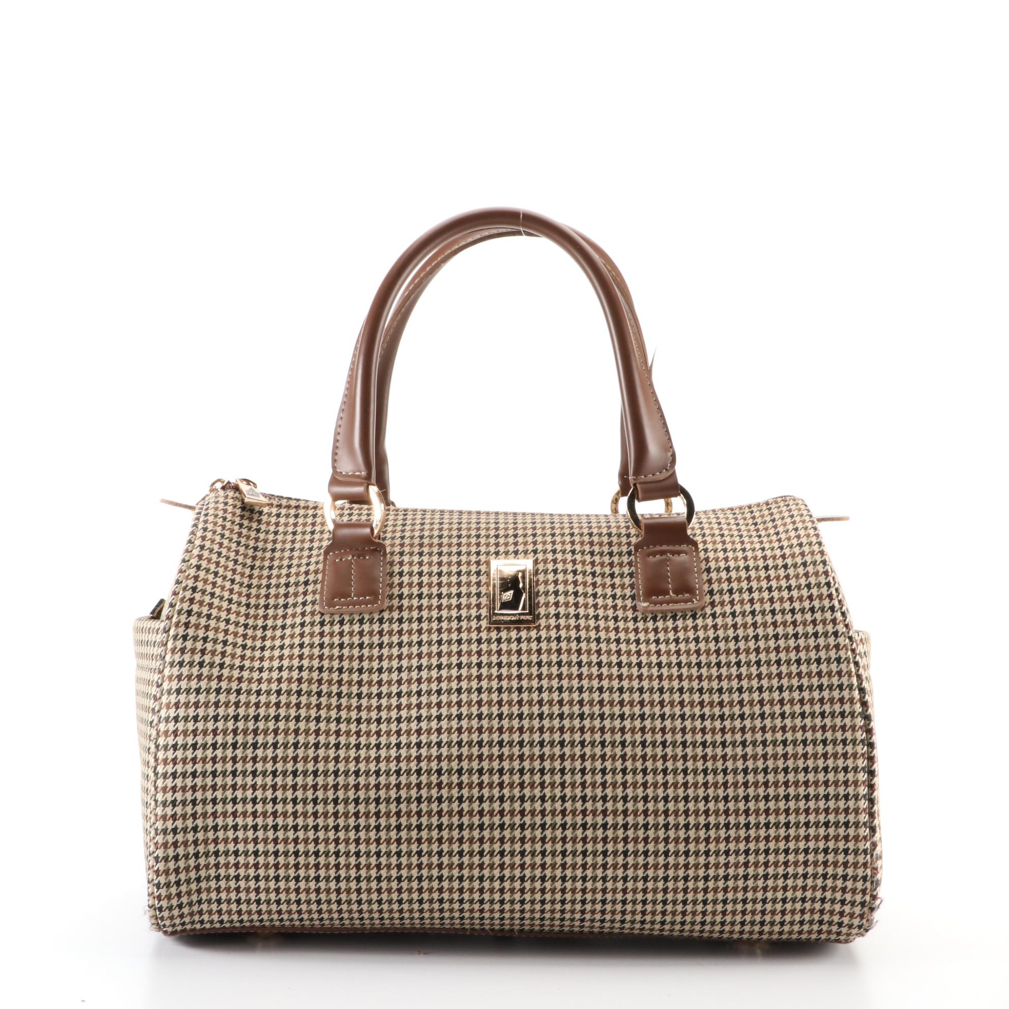 London Fog Overnight Duffel Bag in Houndstooth Check