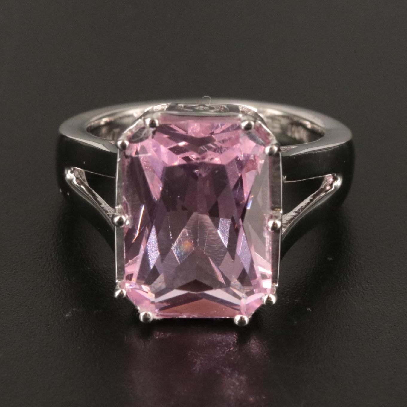 Sterling Pink Sapphire Ring