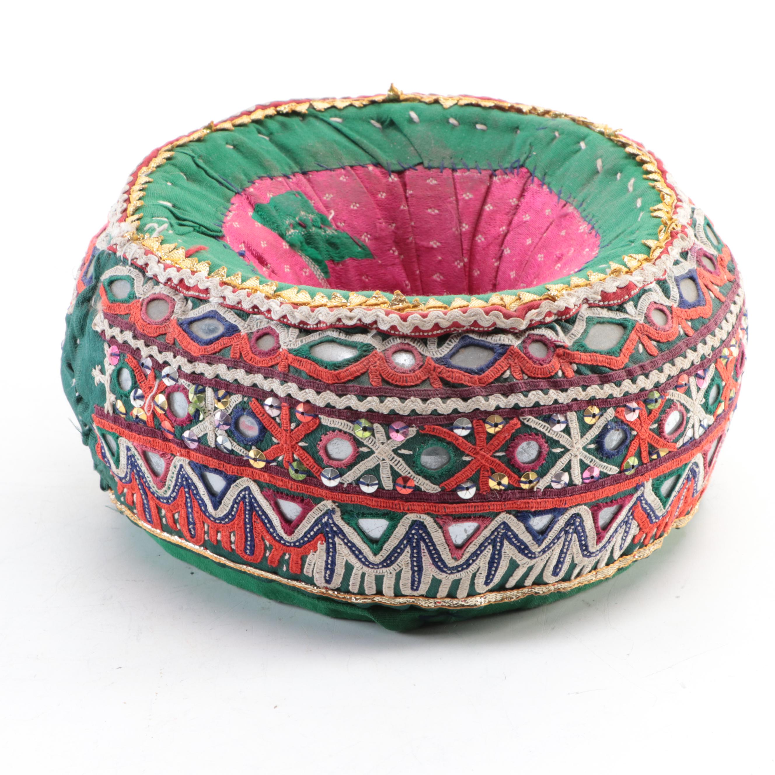 Indian Hand Embroidered Hinduni Women's Water Jar Head Carrying Pad