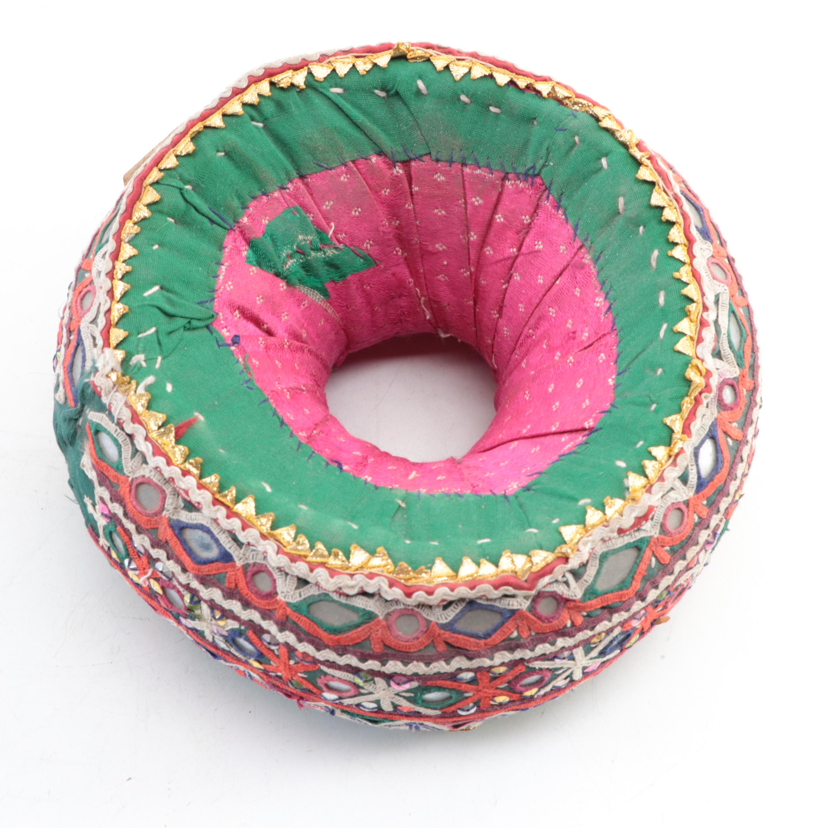 Indian Hand Embroidered Hinduni Women's Water Jar Head Carrying Pad
