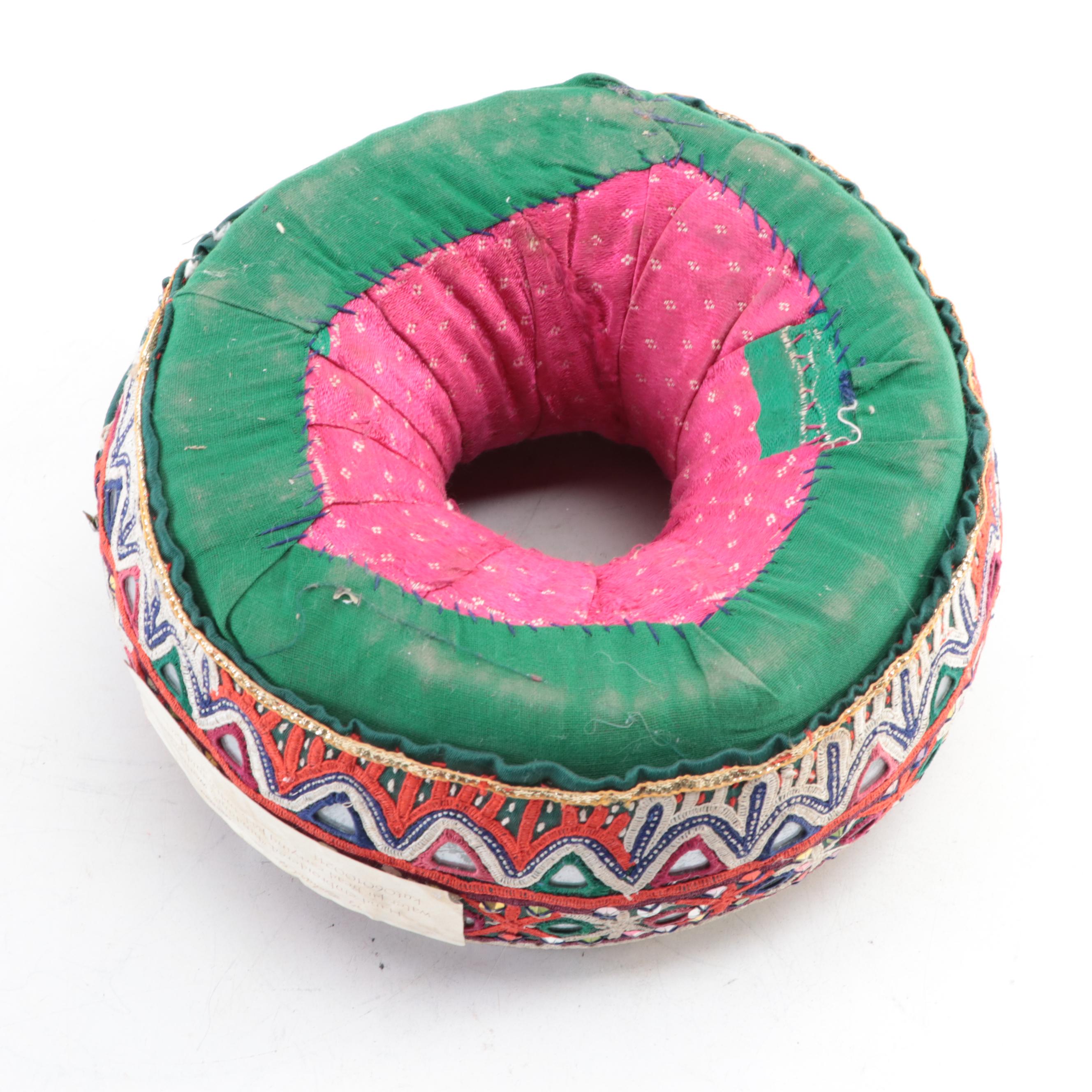 Indian Hand Embroidered Hinduni Women's Water Jar Head Carrying Pad