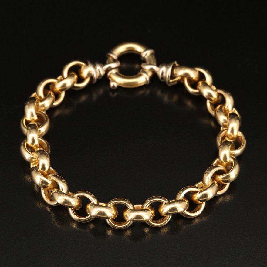18K Rolo Chain Bracelet