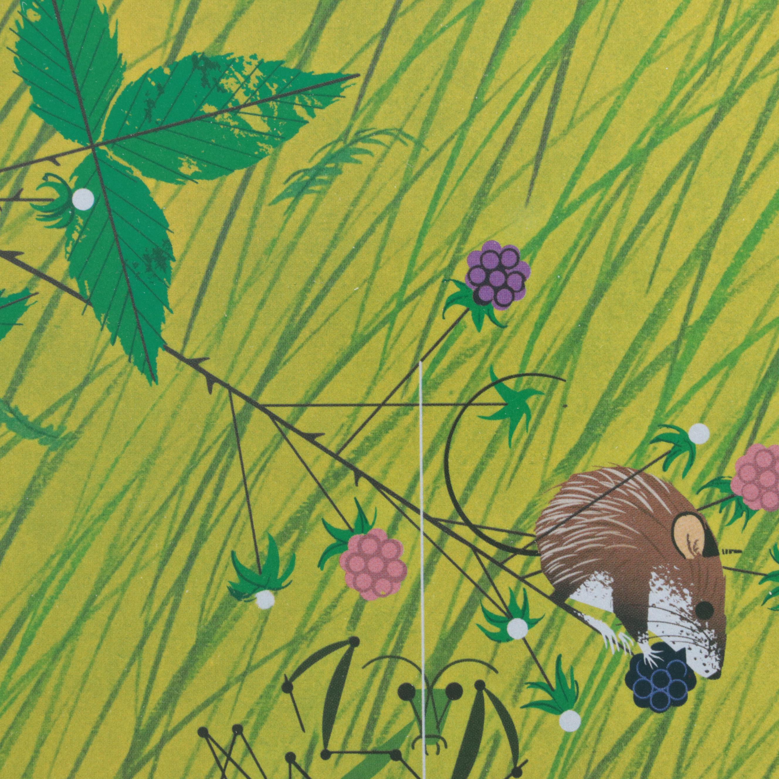 Offset Lithograph After Charley Harper "Meadow Medley," Late 20th Century