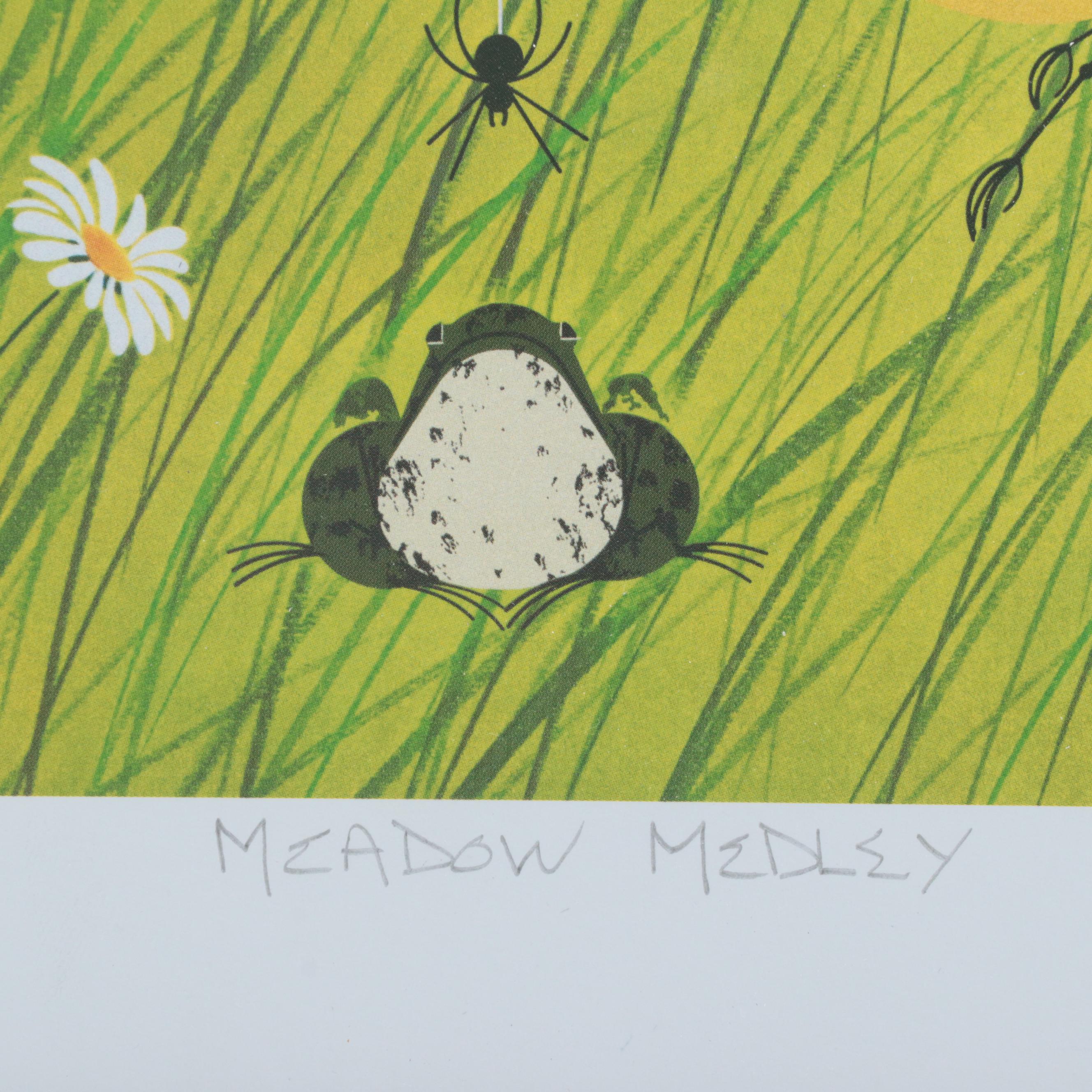Offset Lithograph After Charley Harper "Meadow Medley," Late 20th Century