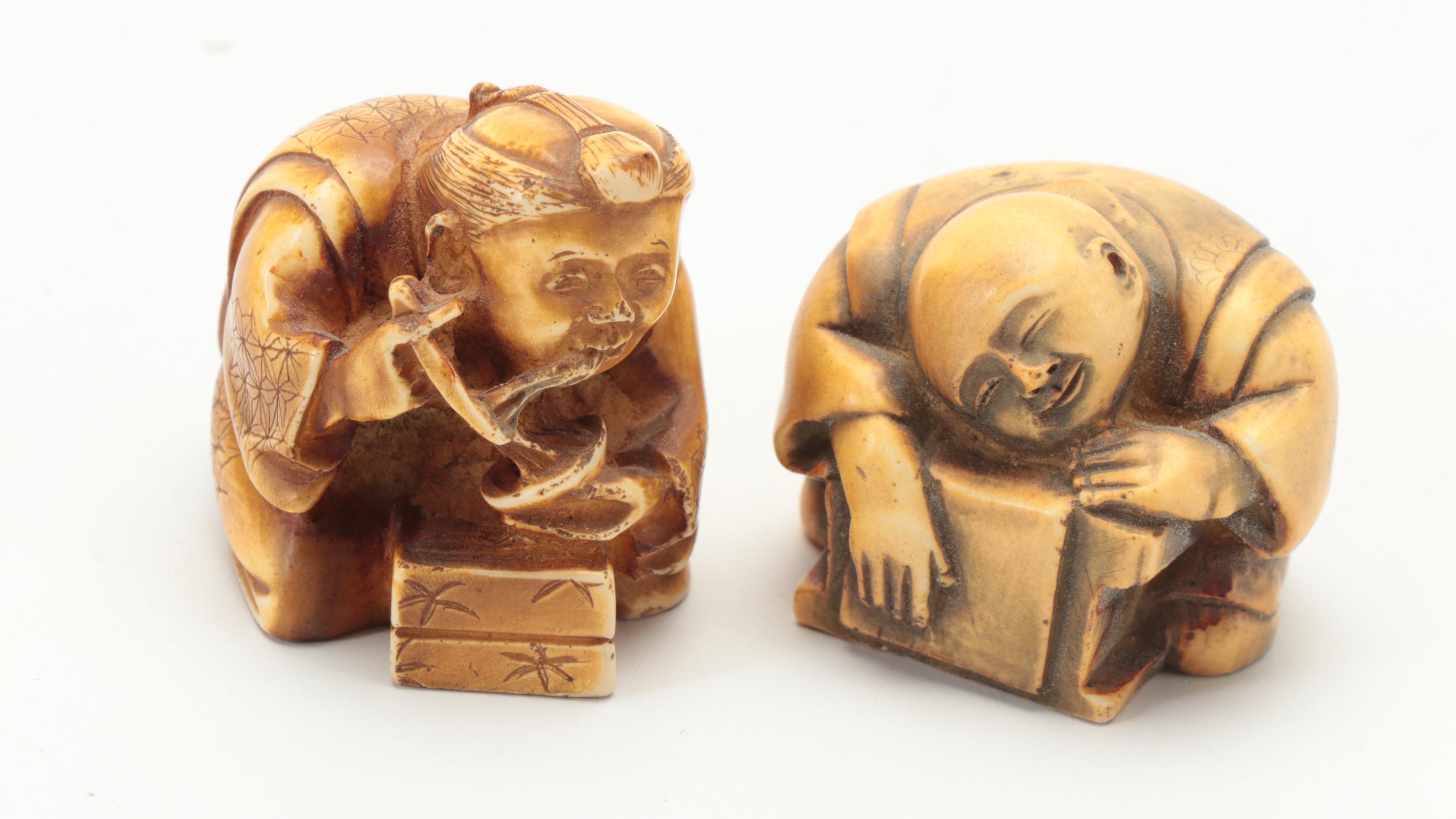 Japanese Netsuke Style Resin Figurines