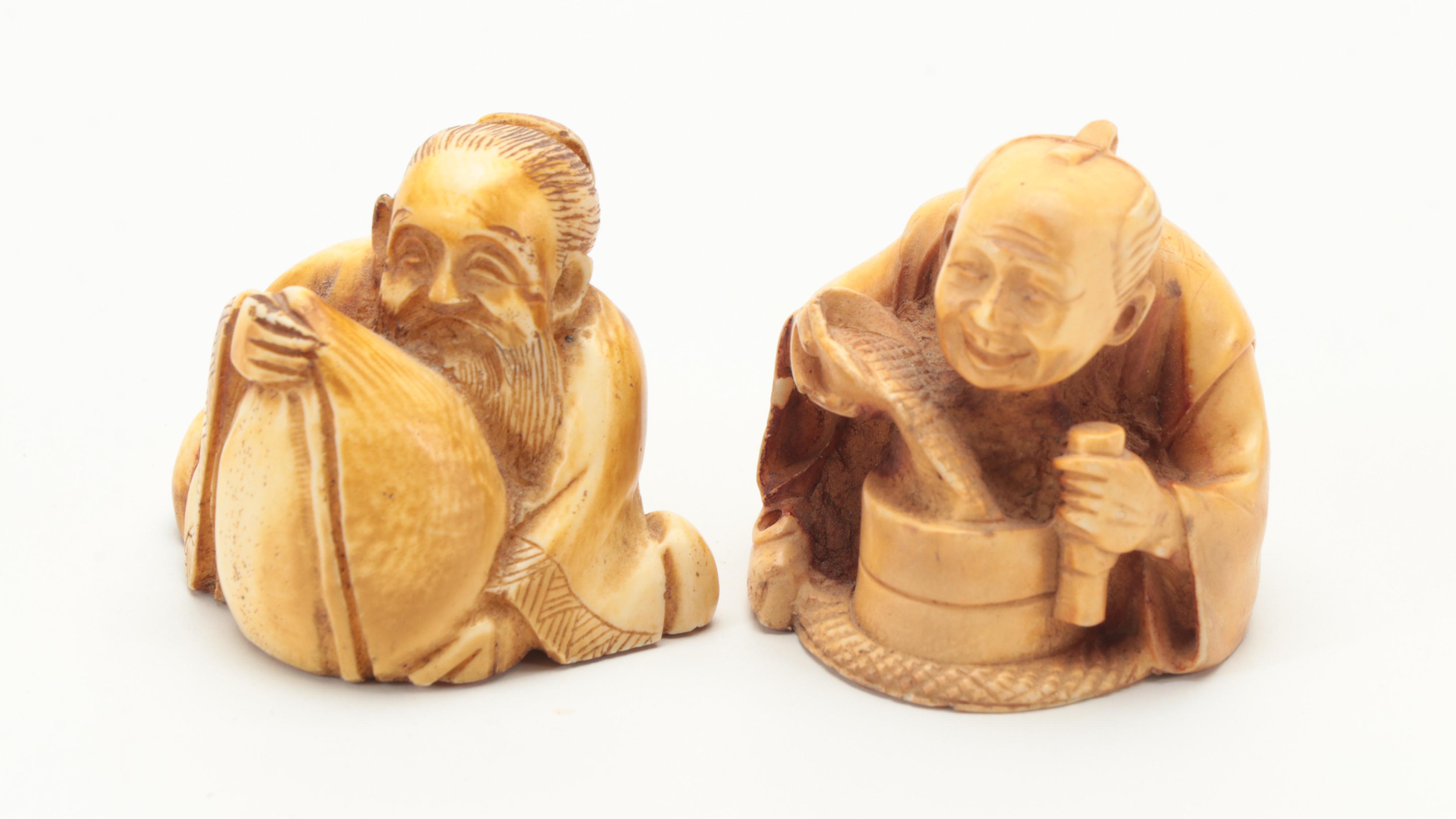 Japanese Netsuke Style Resin Figurines