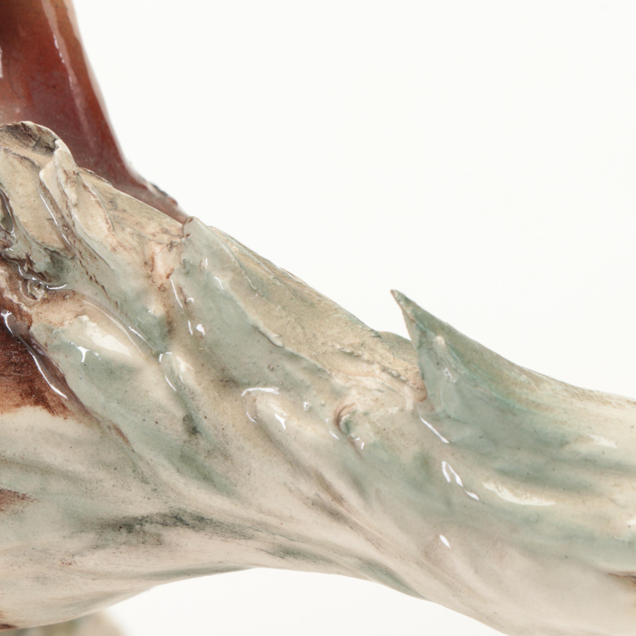 Giuseppe Tagliariol for Tay Pottery Italian Porcelain Bald Eagle Figurine