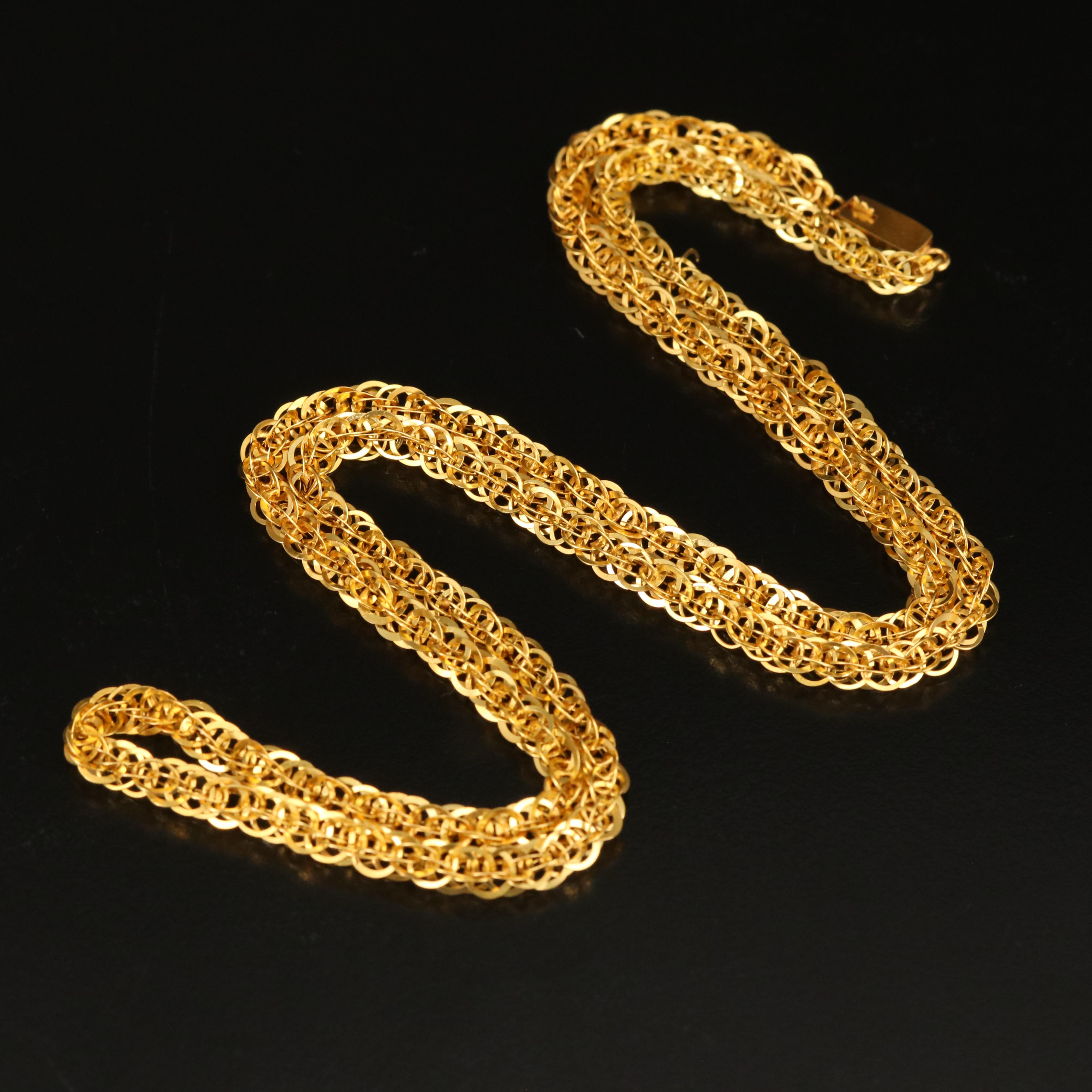 14K Singapore Chain Necklace