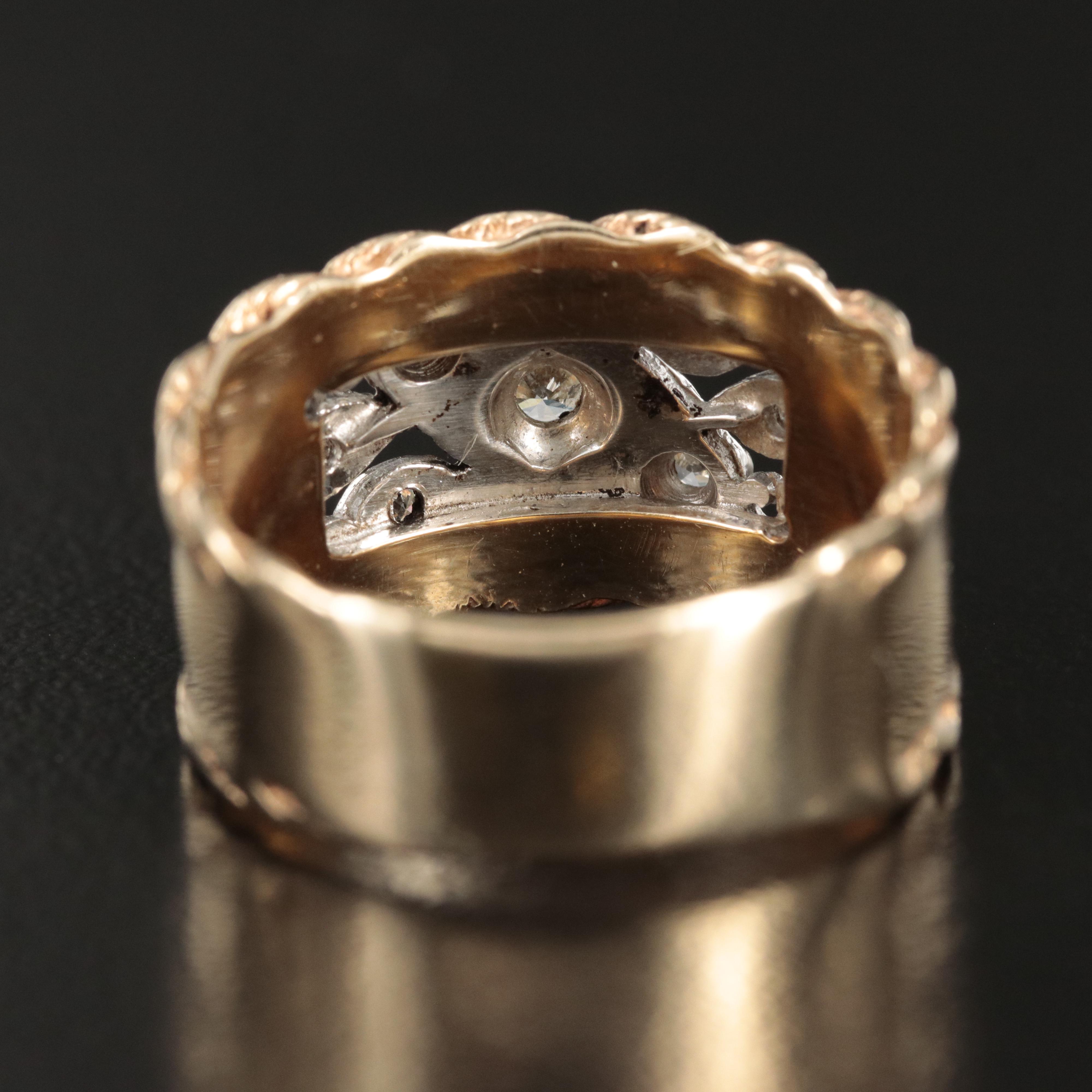 Vintage 14K Two-Tone 0.26 CTW Diamond Band