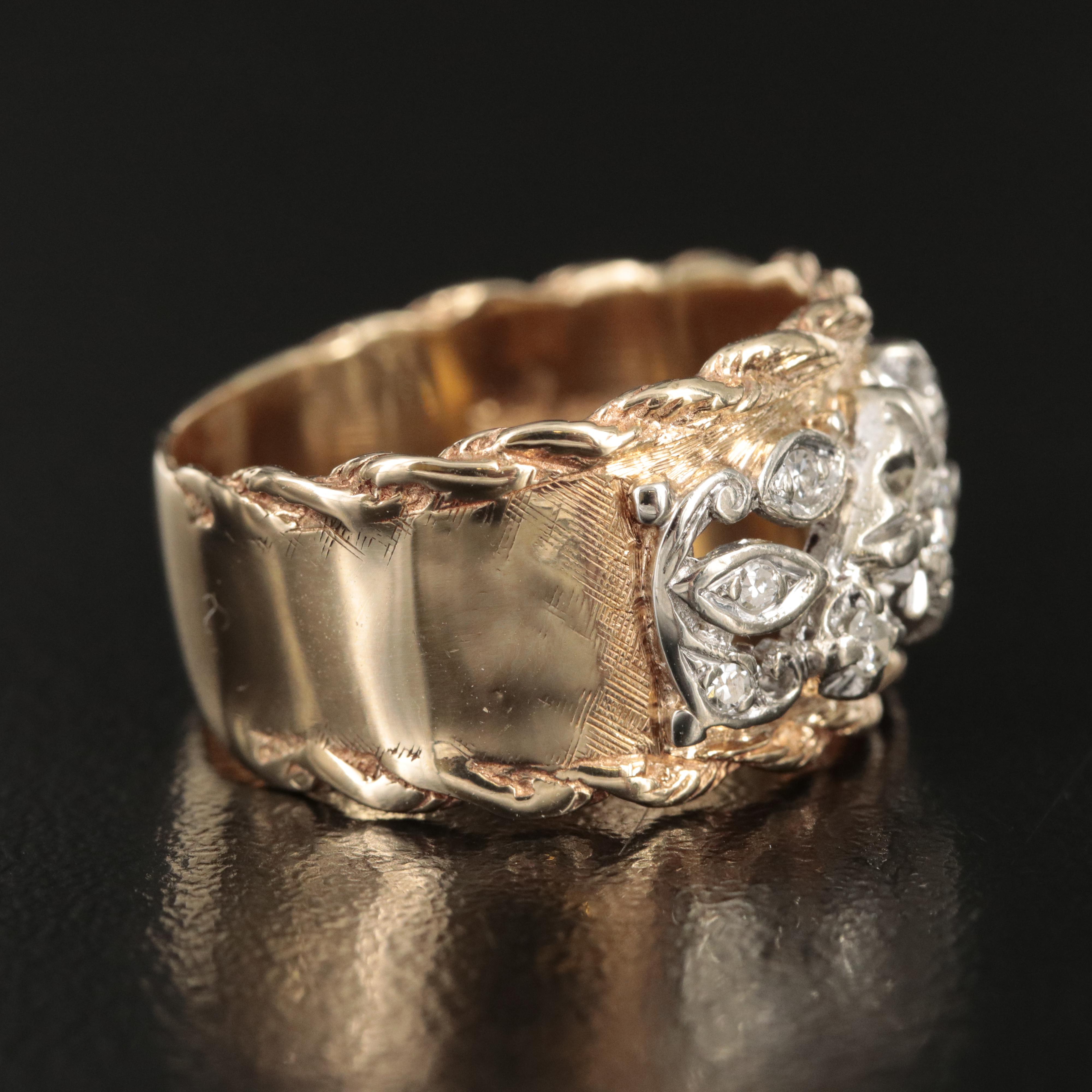 Vintage 14K Two-Tone 0.26 CTW Diamond Band