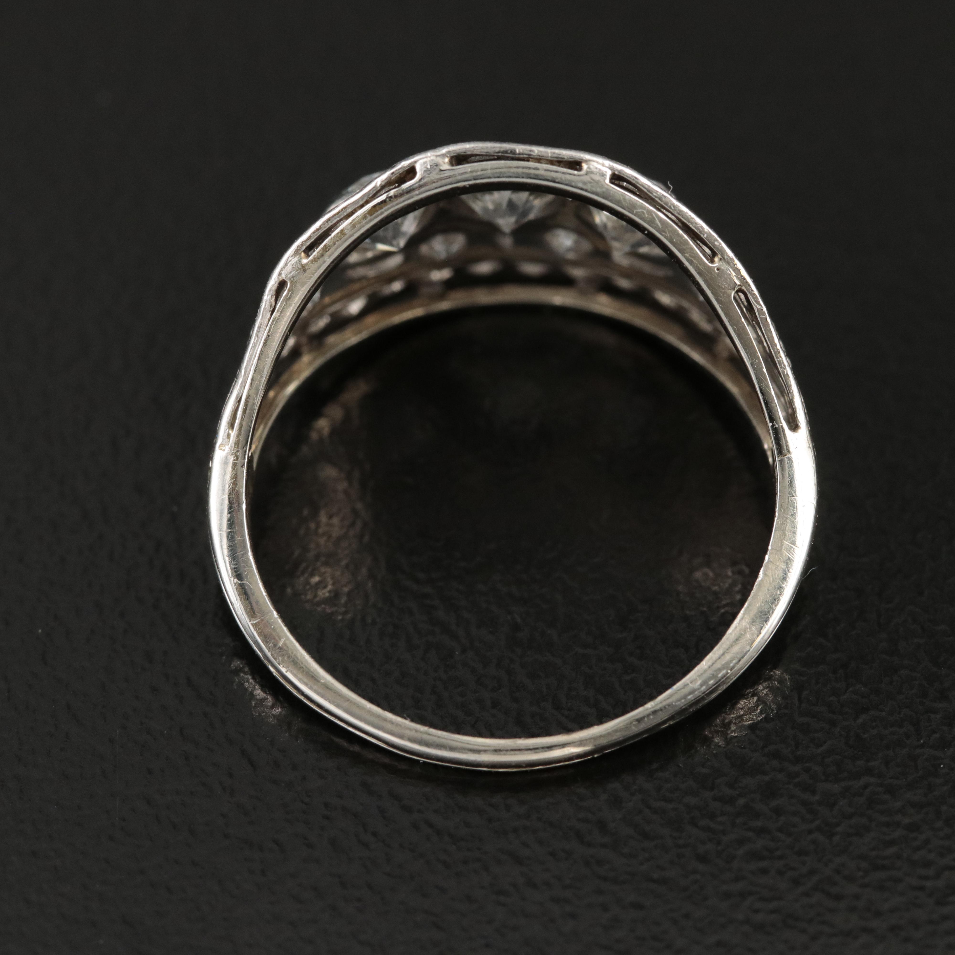 Platinum and 14K 1.10 CTW Diamond Ring