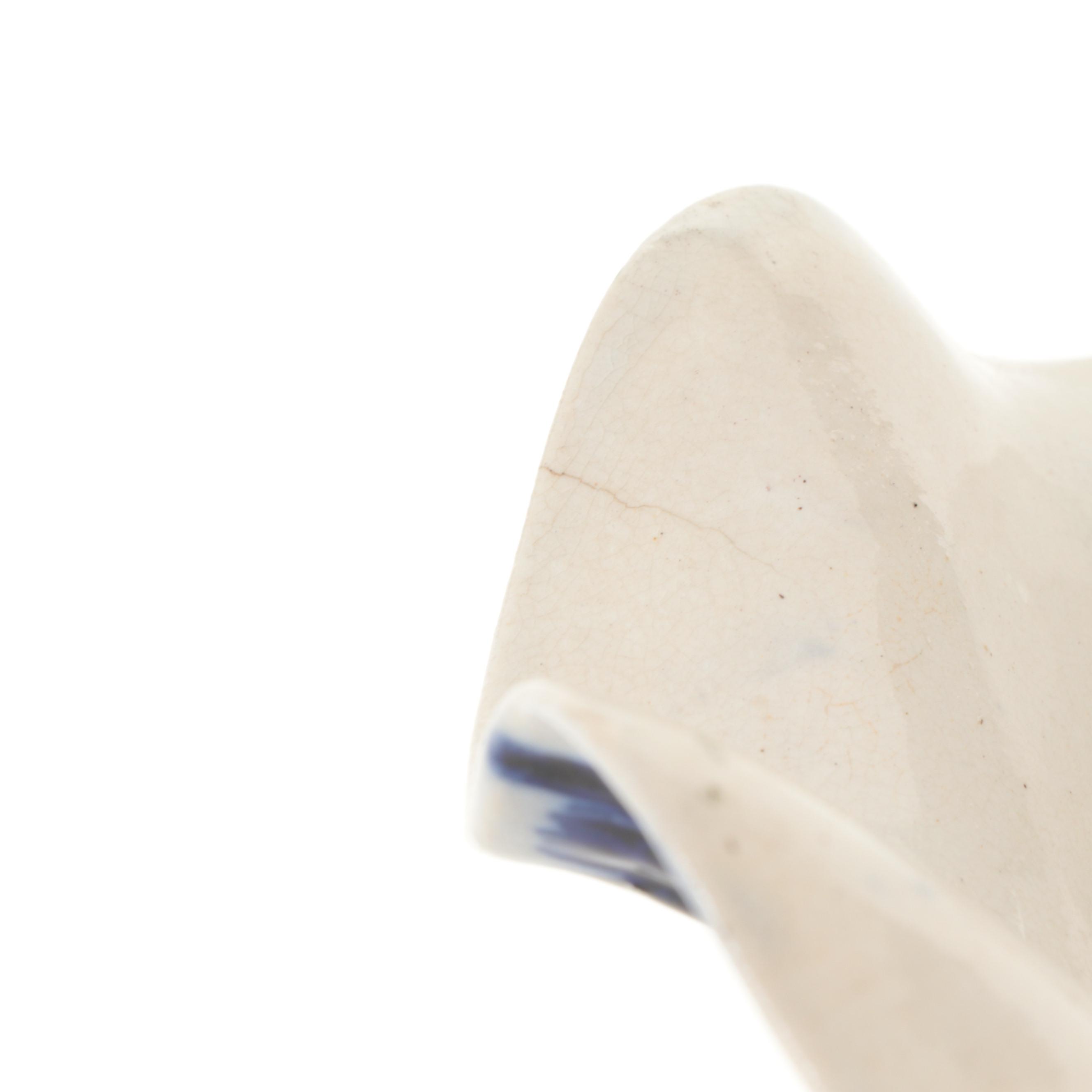 Gustavsberg Dolphin Motif Majolica Trumpet Vase, 19th Century