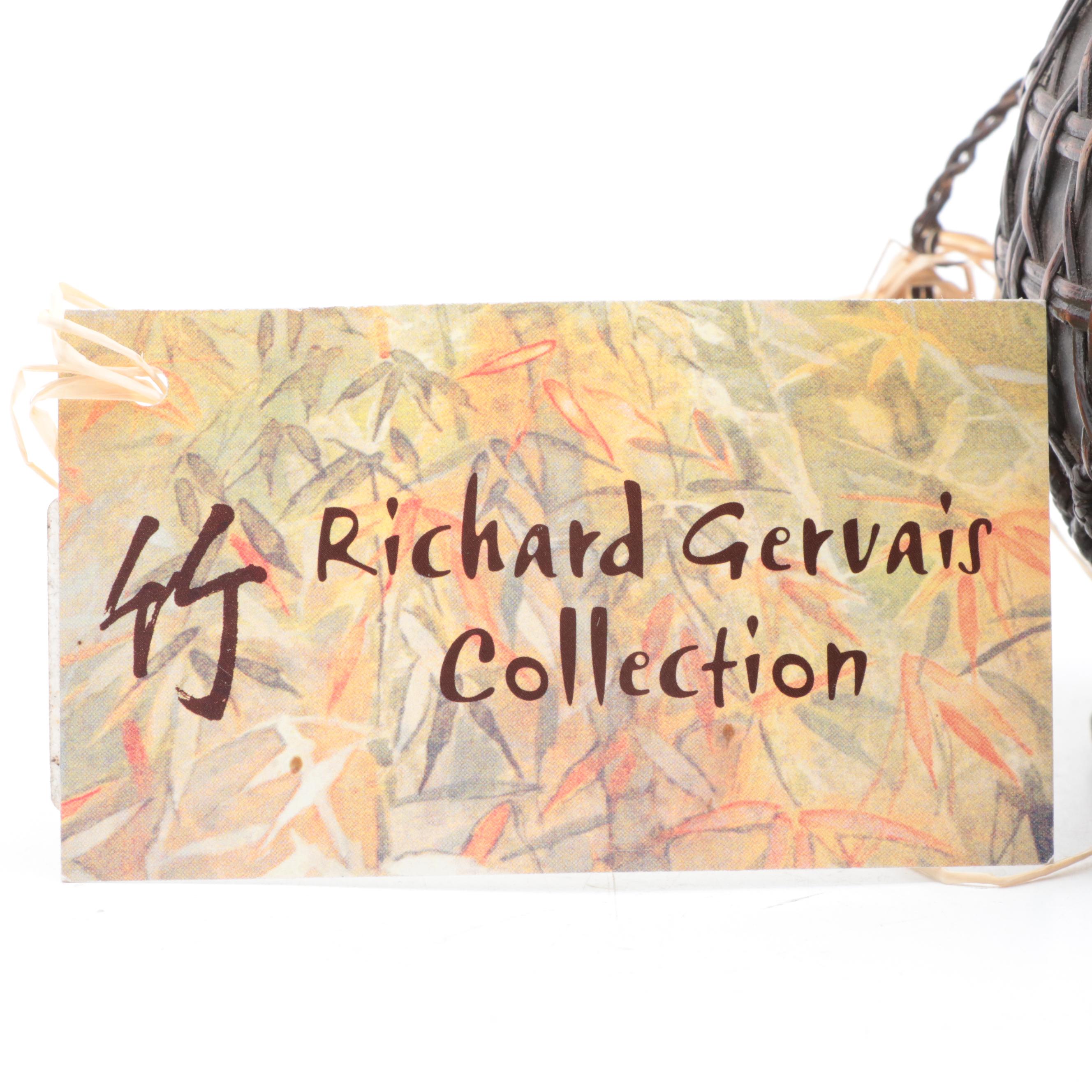 Indonesian Batak Wicker Wrapped Gourd Storage Vessel, Mid-20th Century