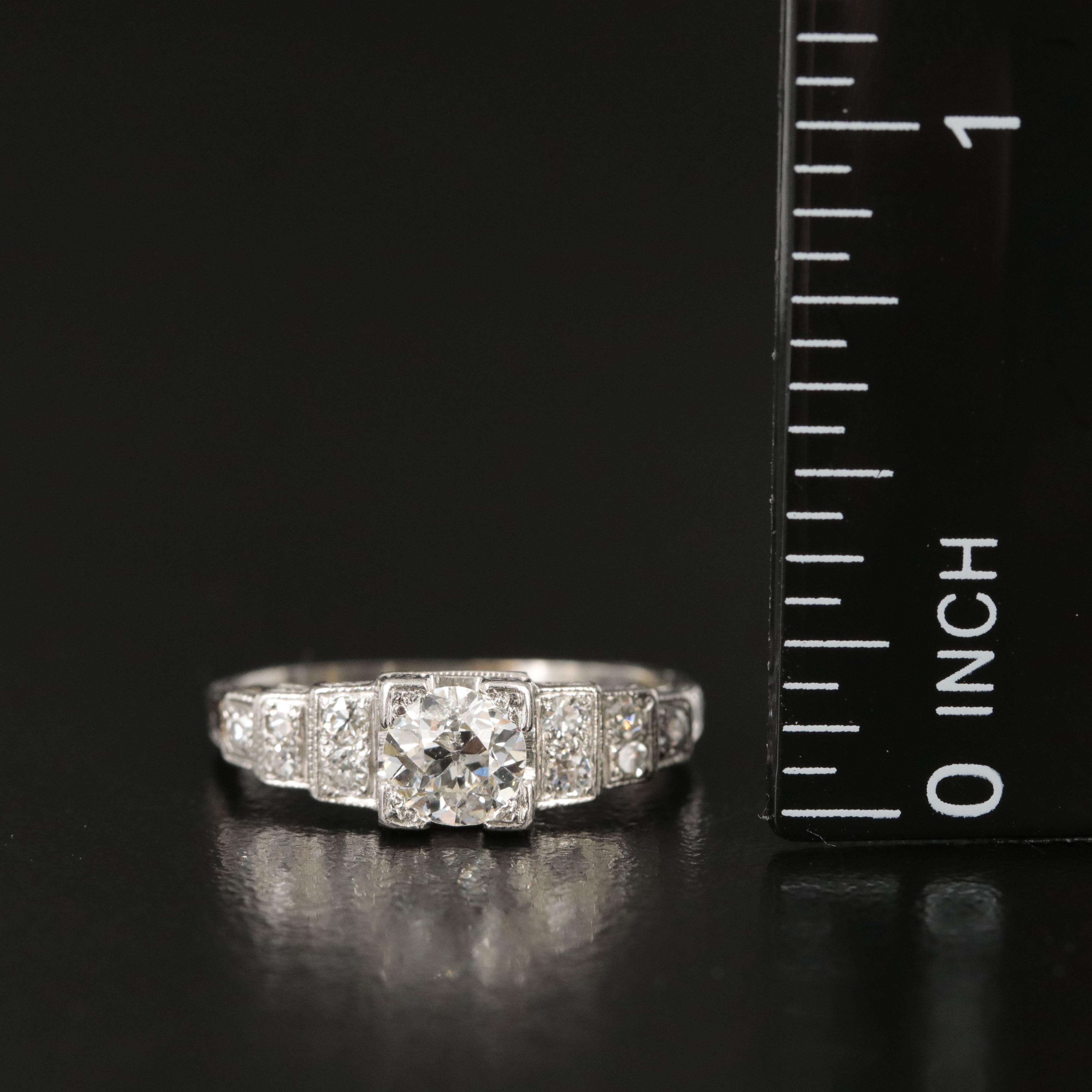 Platinum 0.79 CTW Diamond Ring