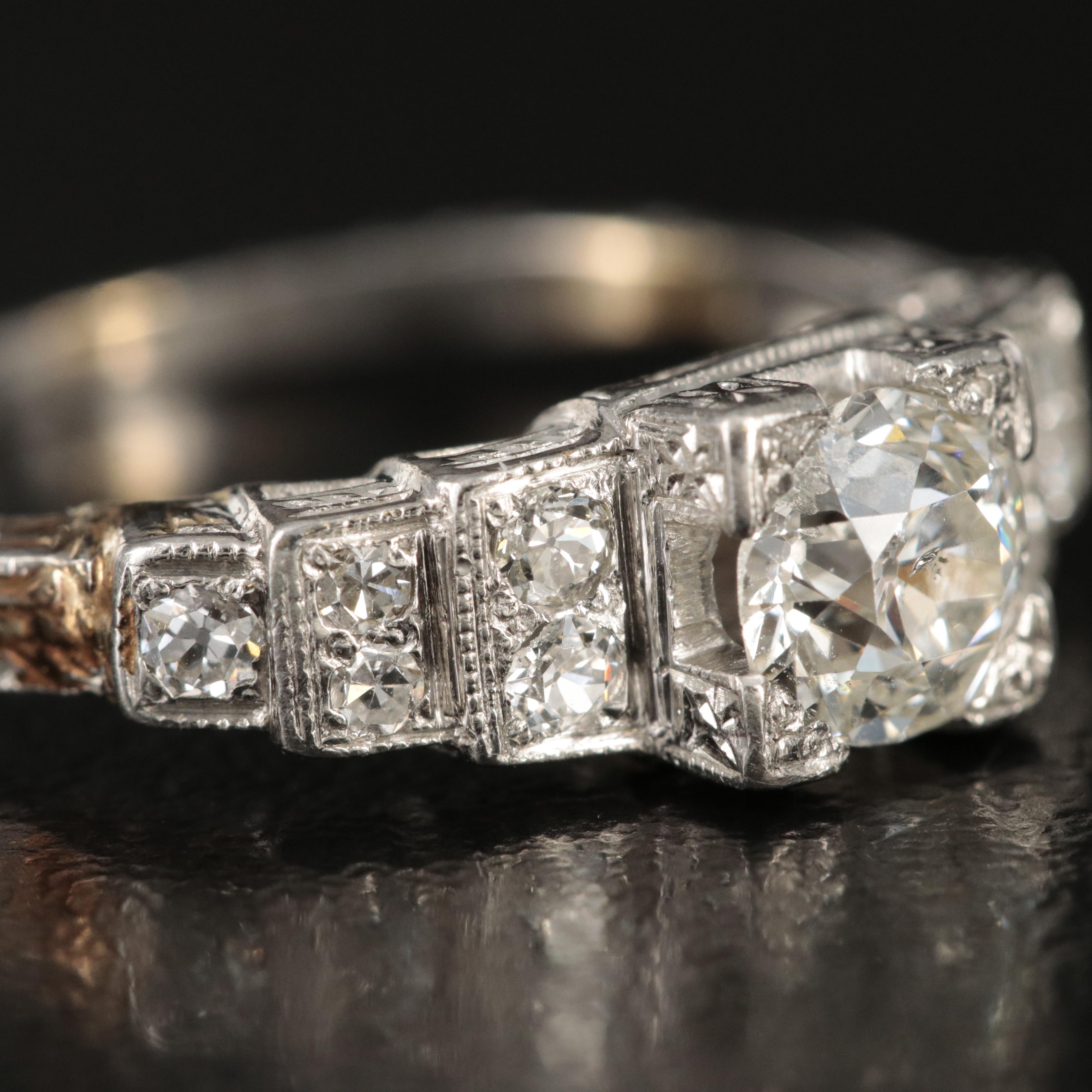 Platinum 0.79 CTW Diamond Ring