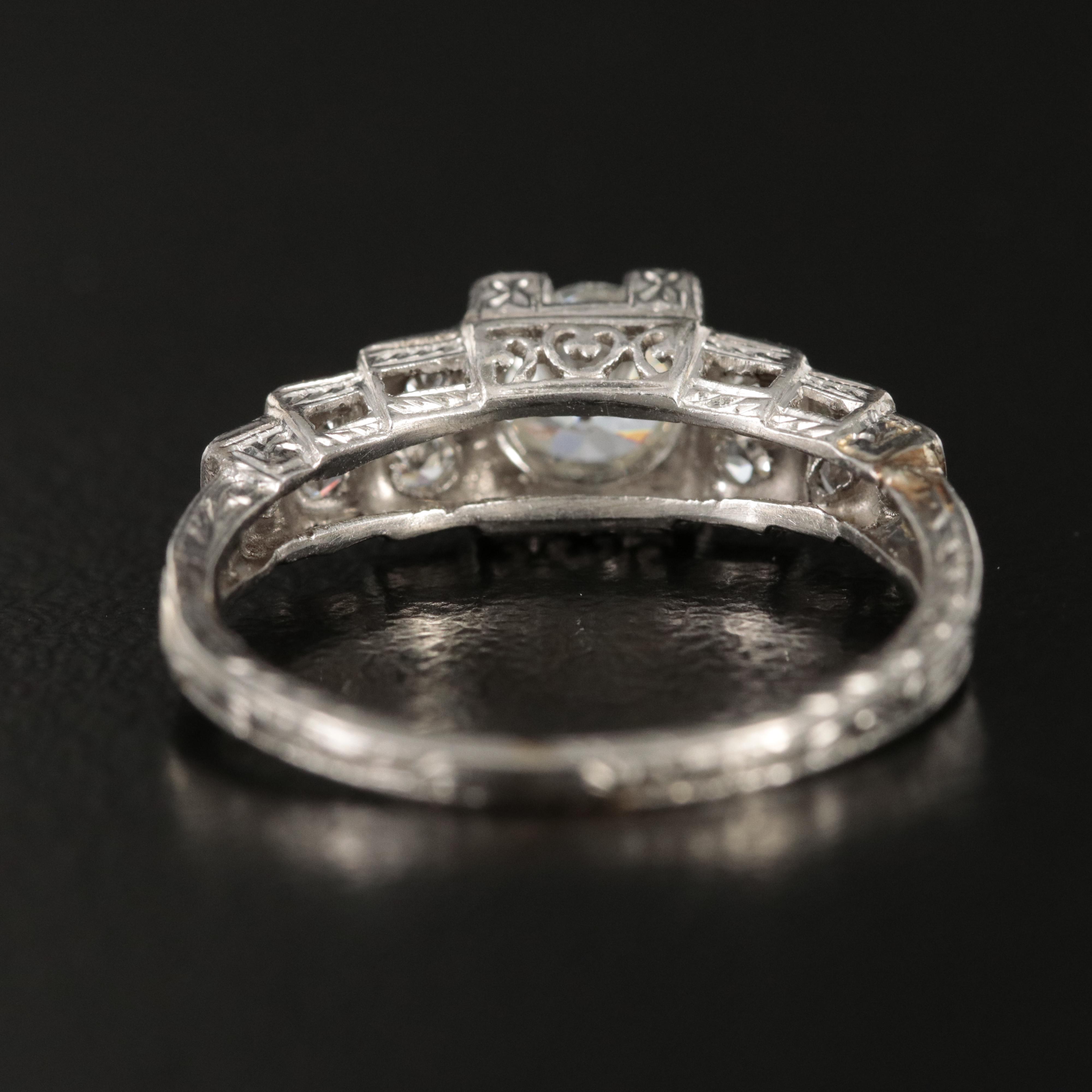 Platinum 0.79 CTW Diamond Ring