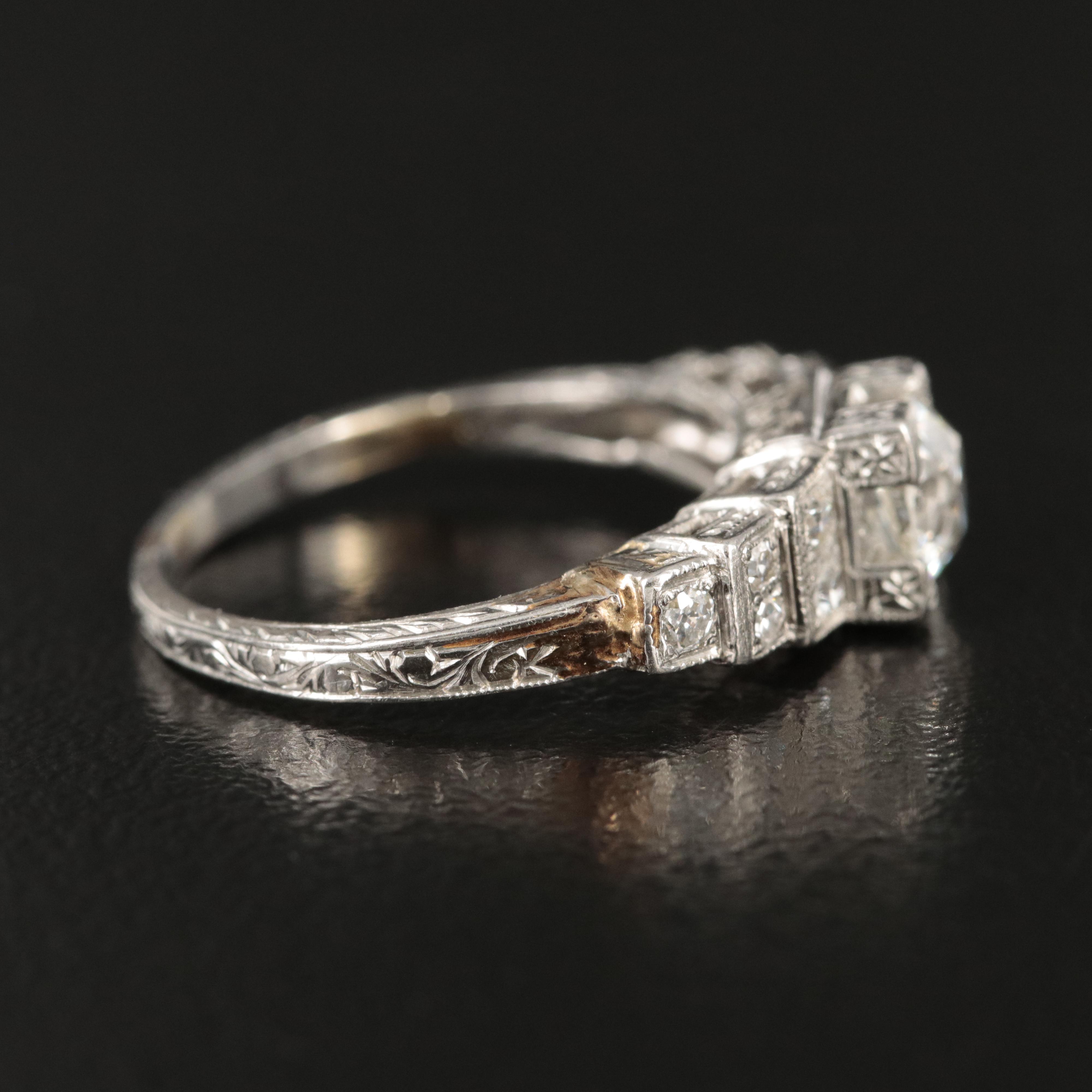 Platinum 0.79 CTW Diamond Ring