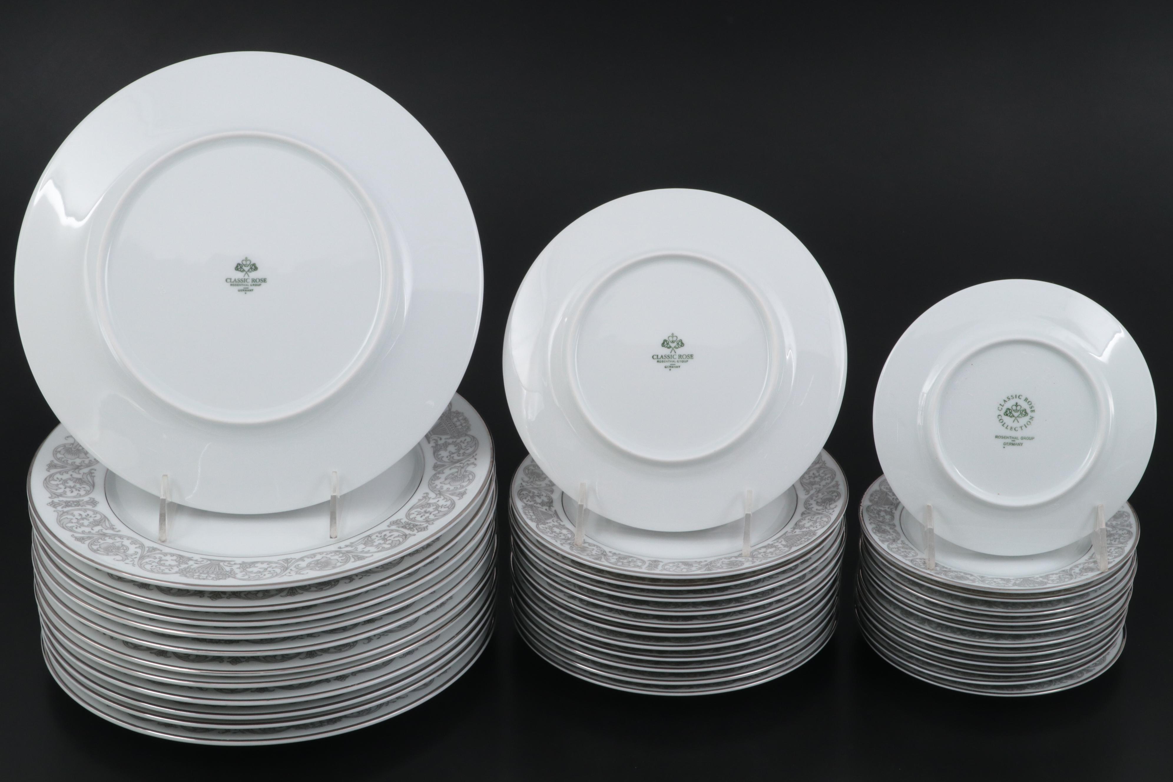 Rosenthal Classic Rose "Leonardo" Porcelain Dinnerware and Serveware, 1950-1964