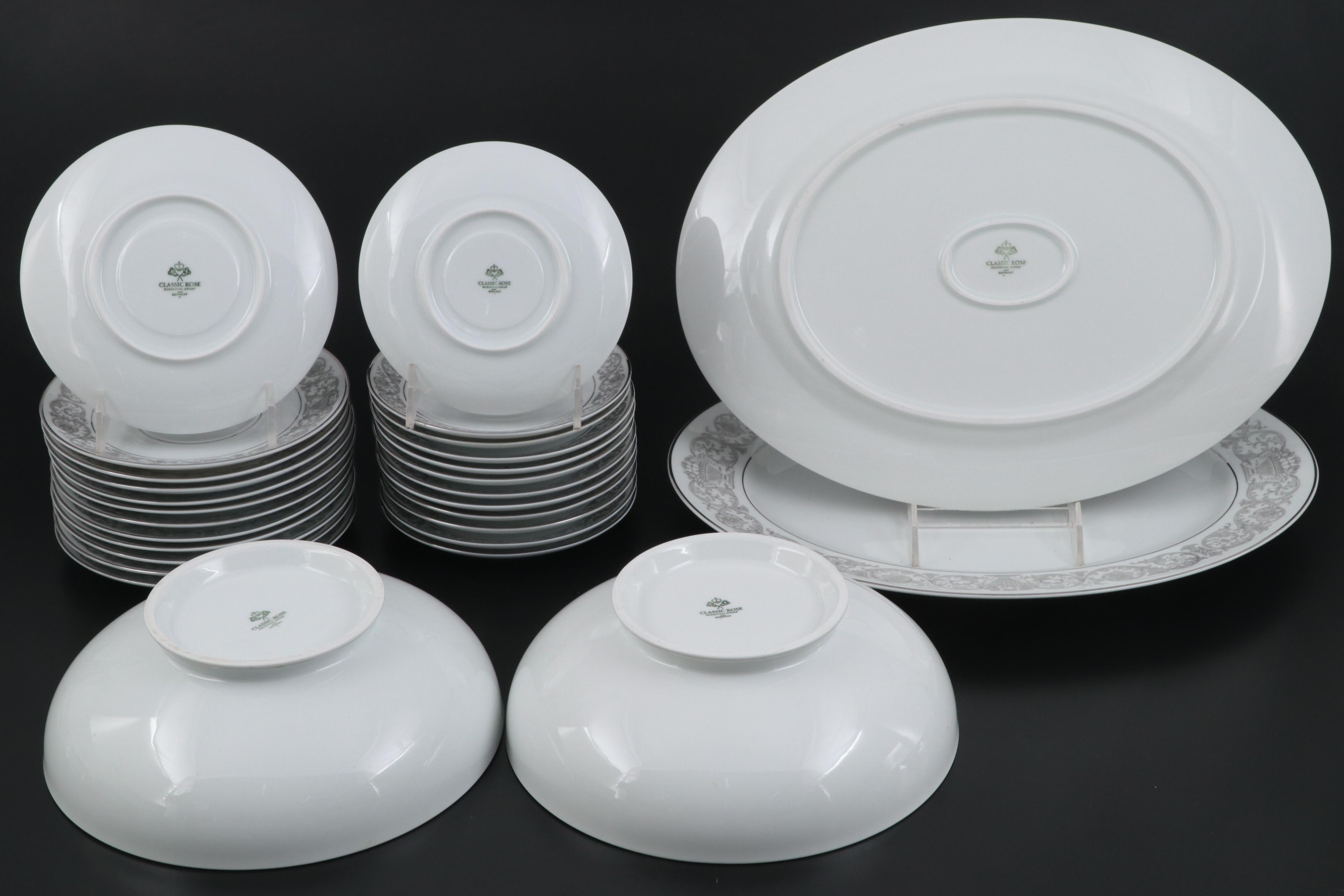 Rosenthal Classic Rose "Leonardo" Porcelain Dinnerware and Serveware, 1950-1964