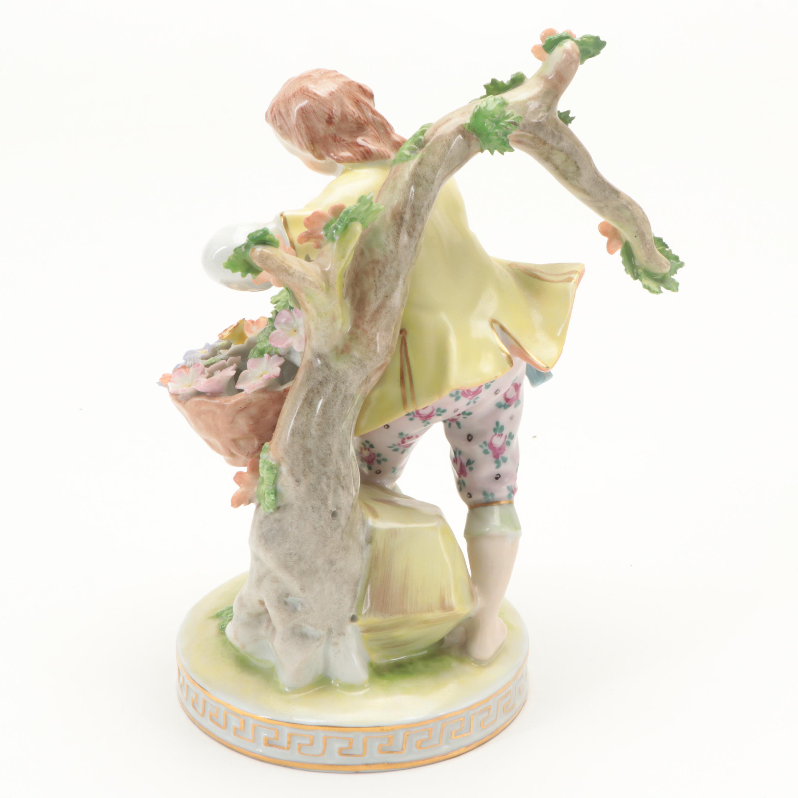 Carl Thieme Dresden Porcelain Figurine Pair, Early 20th Century