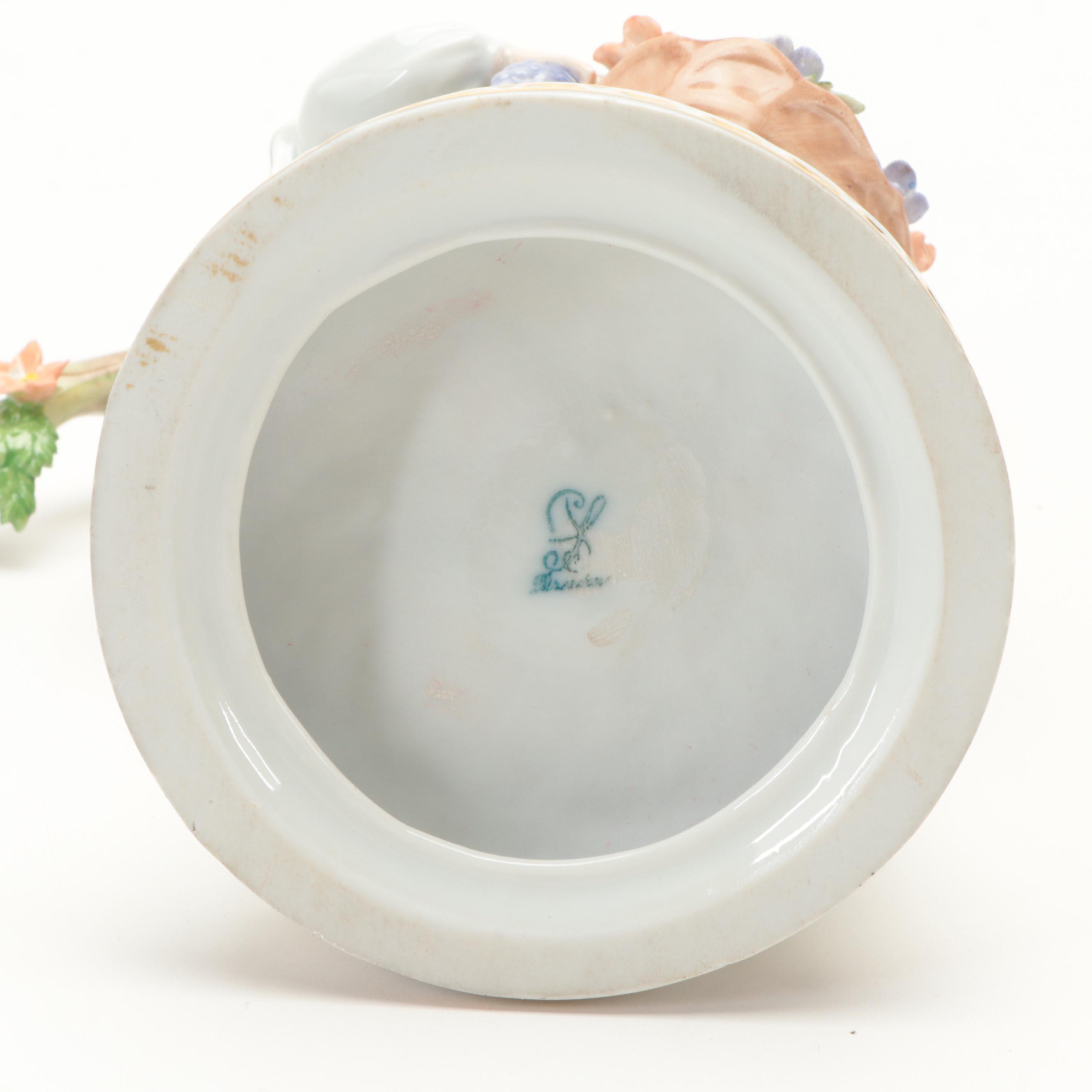 Carl Thieme Dresden Porcelain Figurine Pair, Early 20th Century